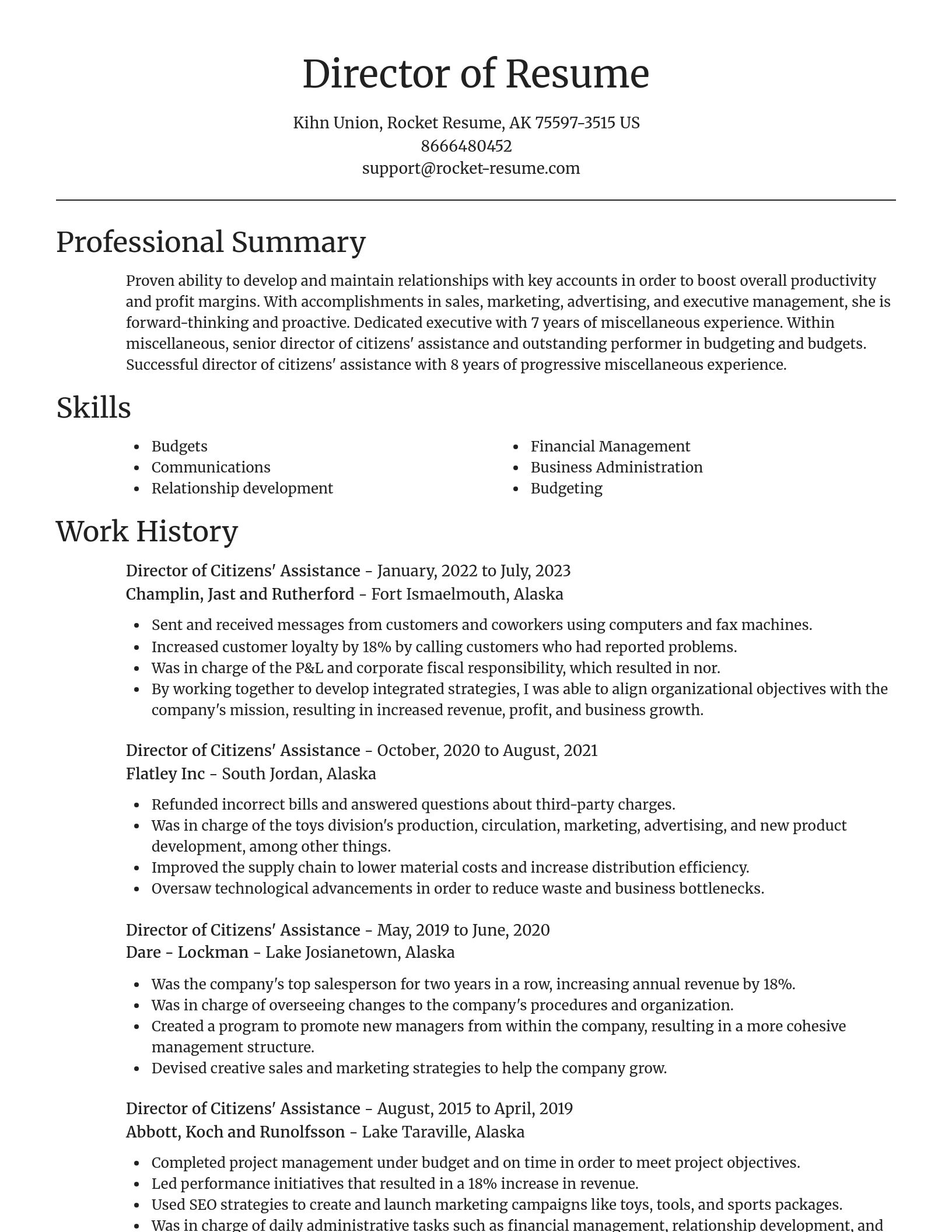 Focal Point resume template