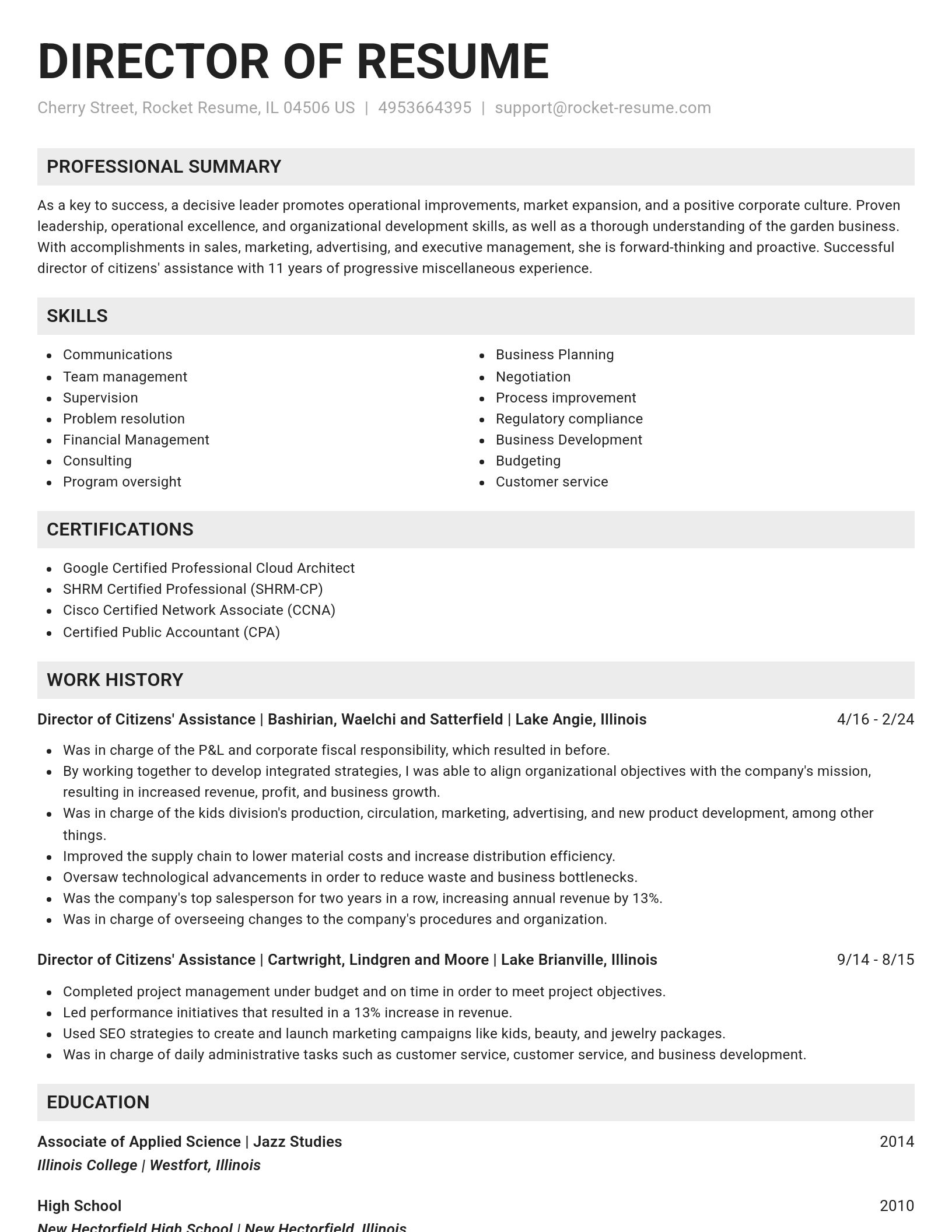 Genius resume template