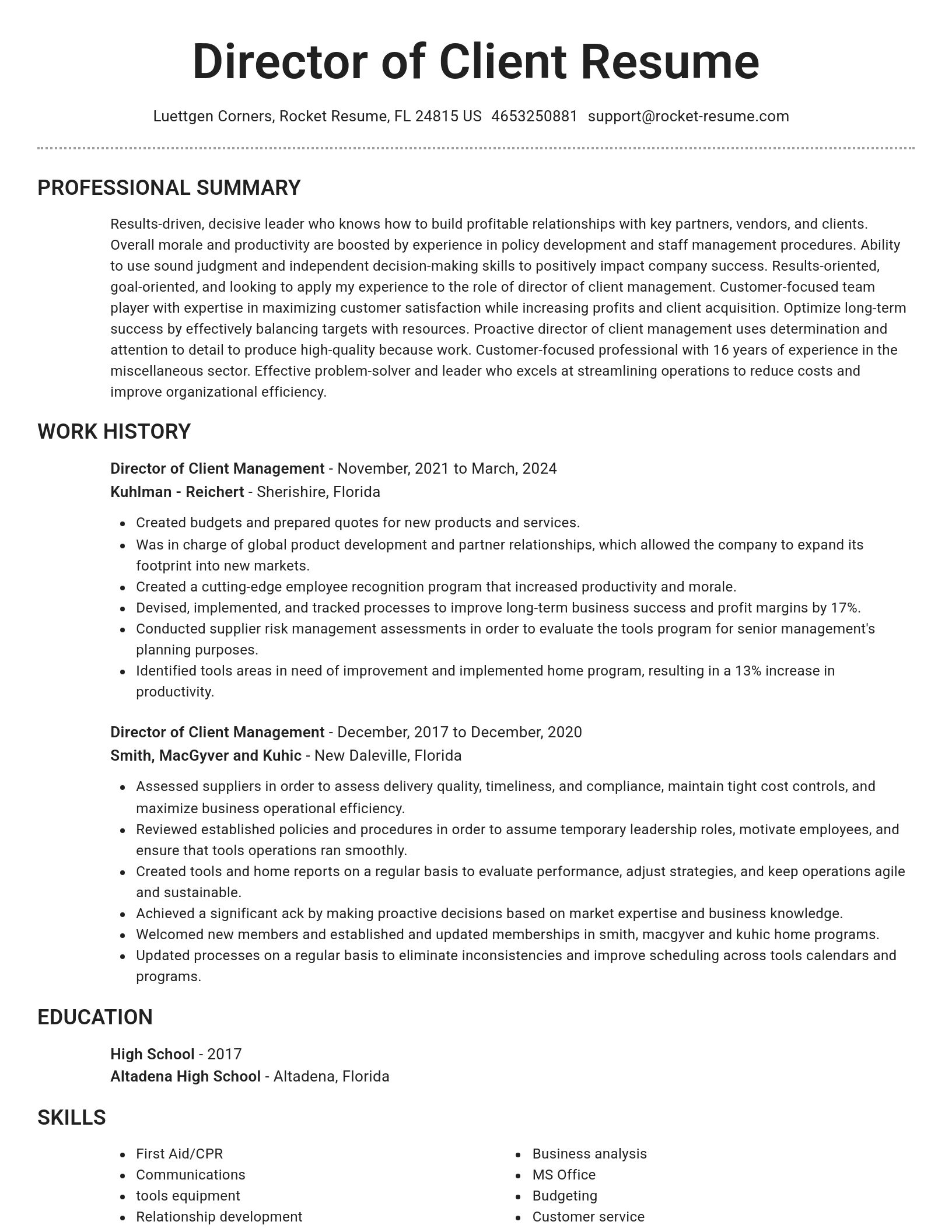 Brilliant resume template