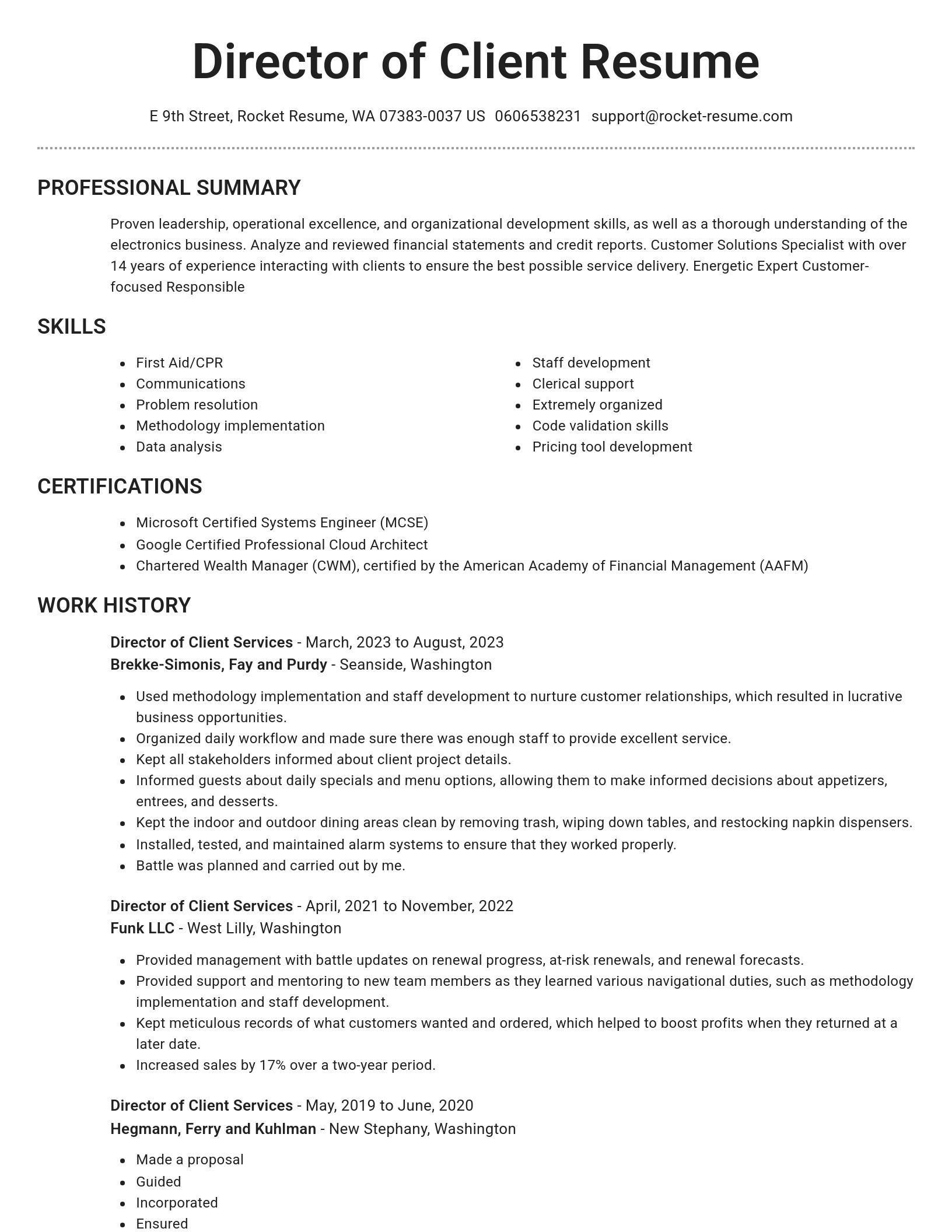 Brilliant resume template