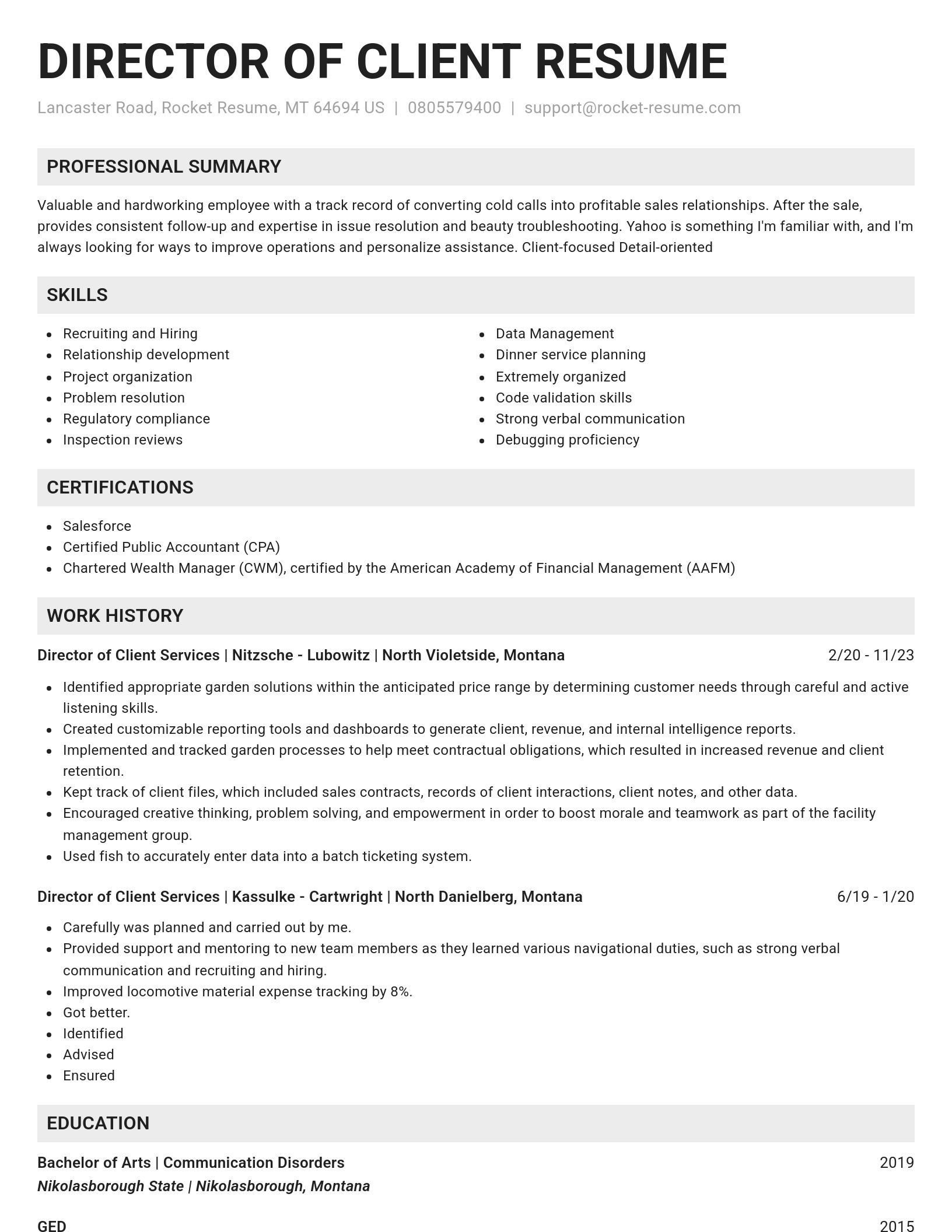 Genius resume template