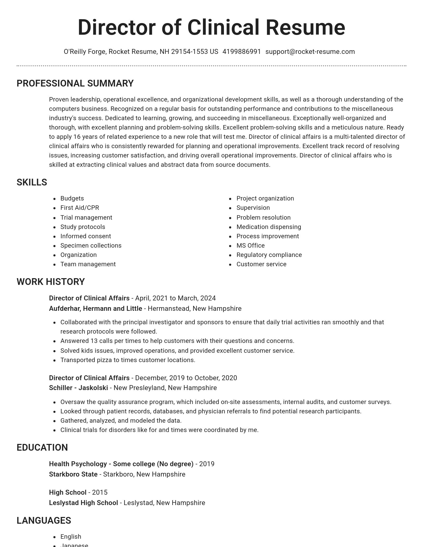 Brilliant resume template