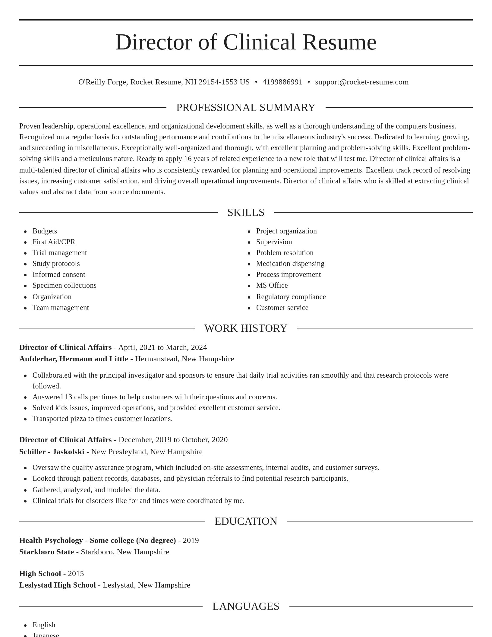 Elegant resume template