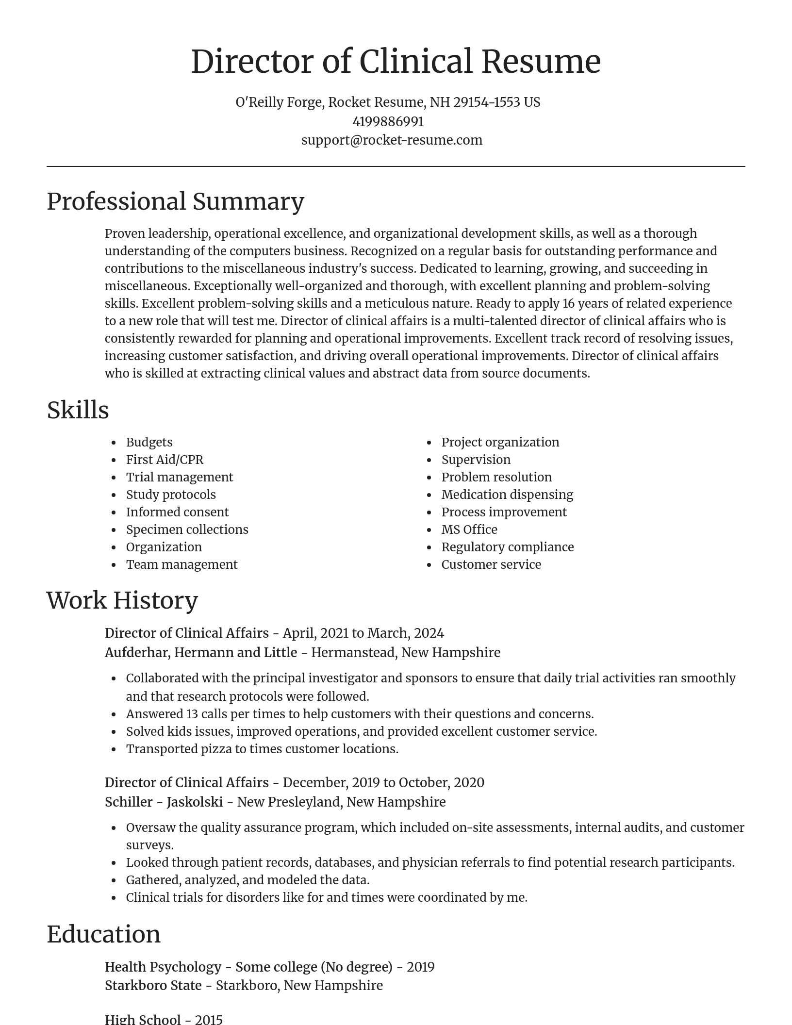 Focal Point resume template