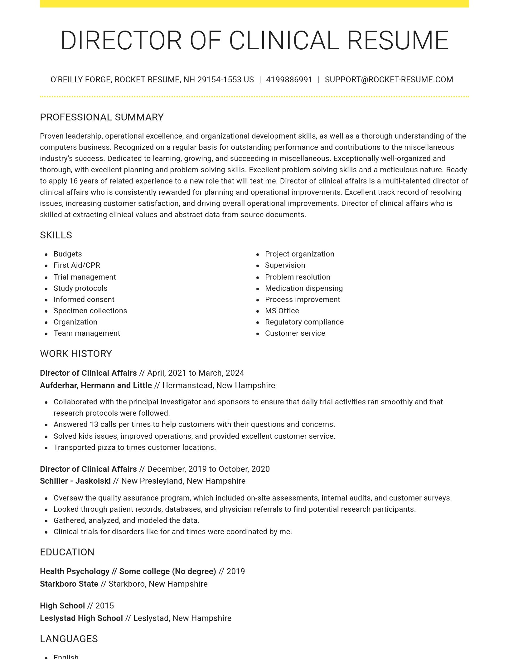 Grand resume template
