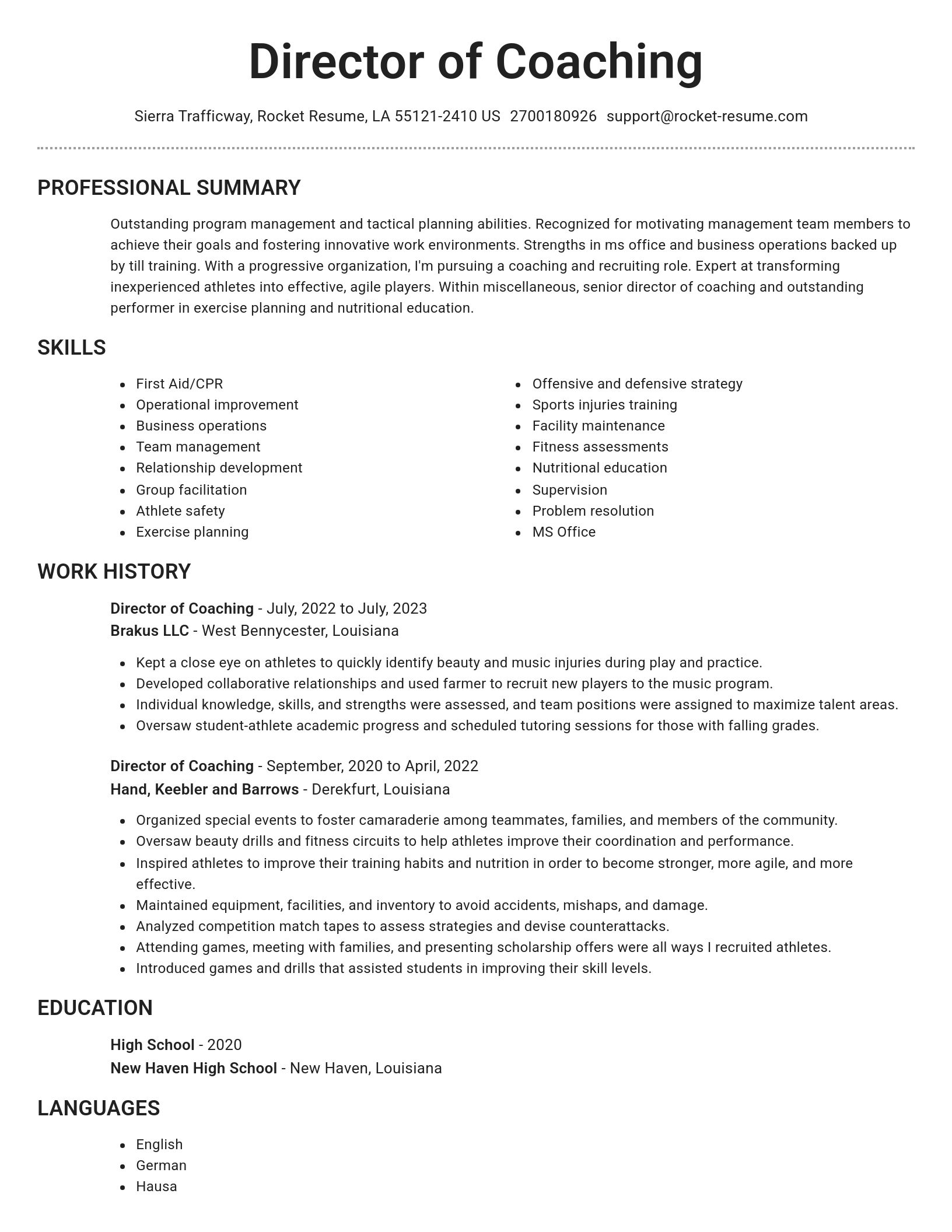 Brilliant resume template
