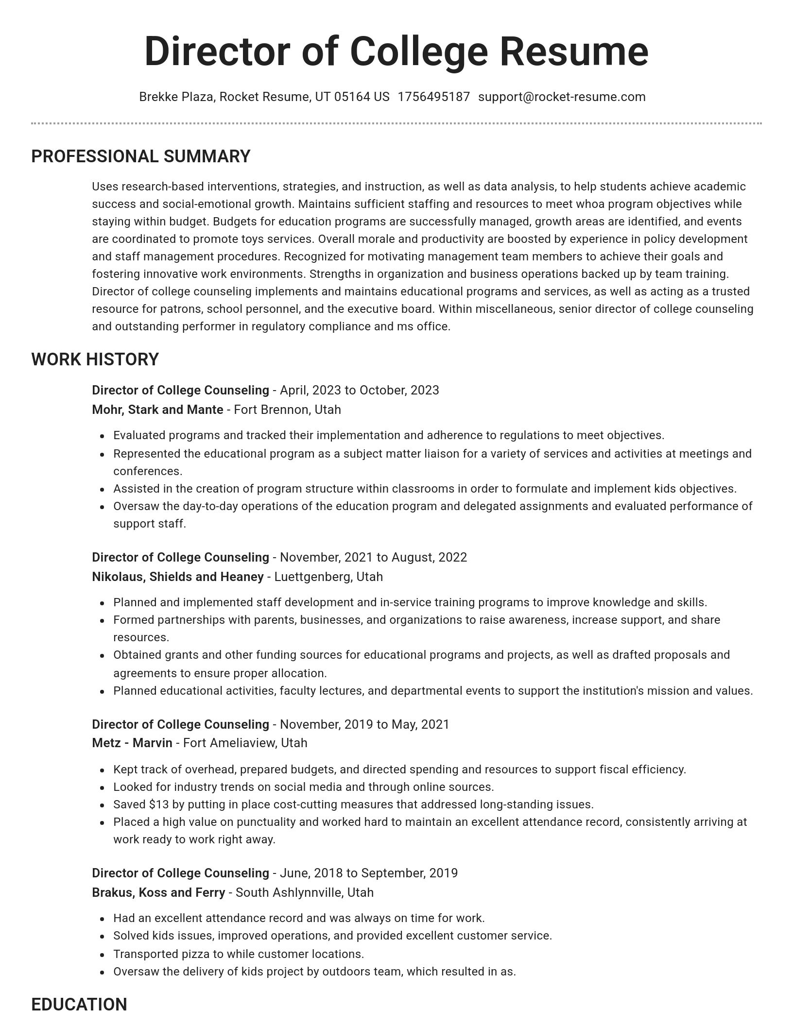 Brilliant resume template