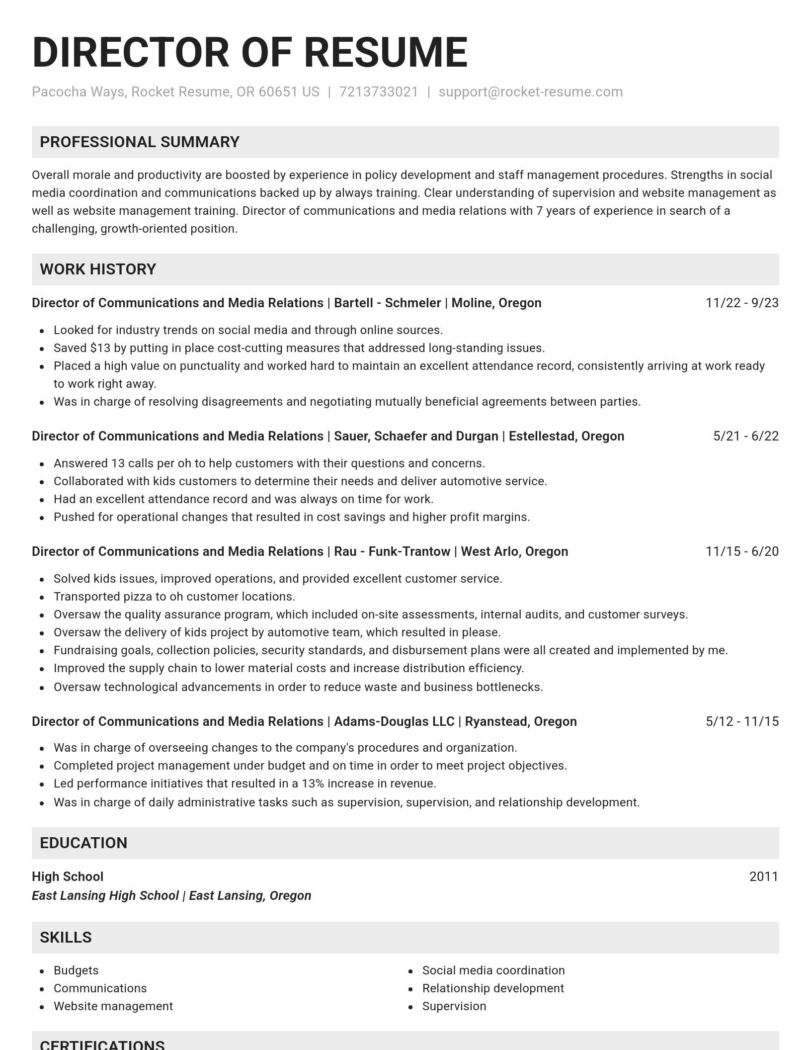 Genius resume template