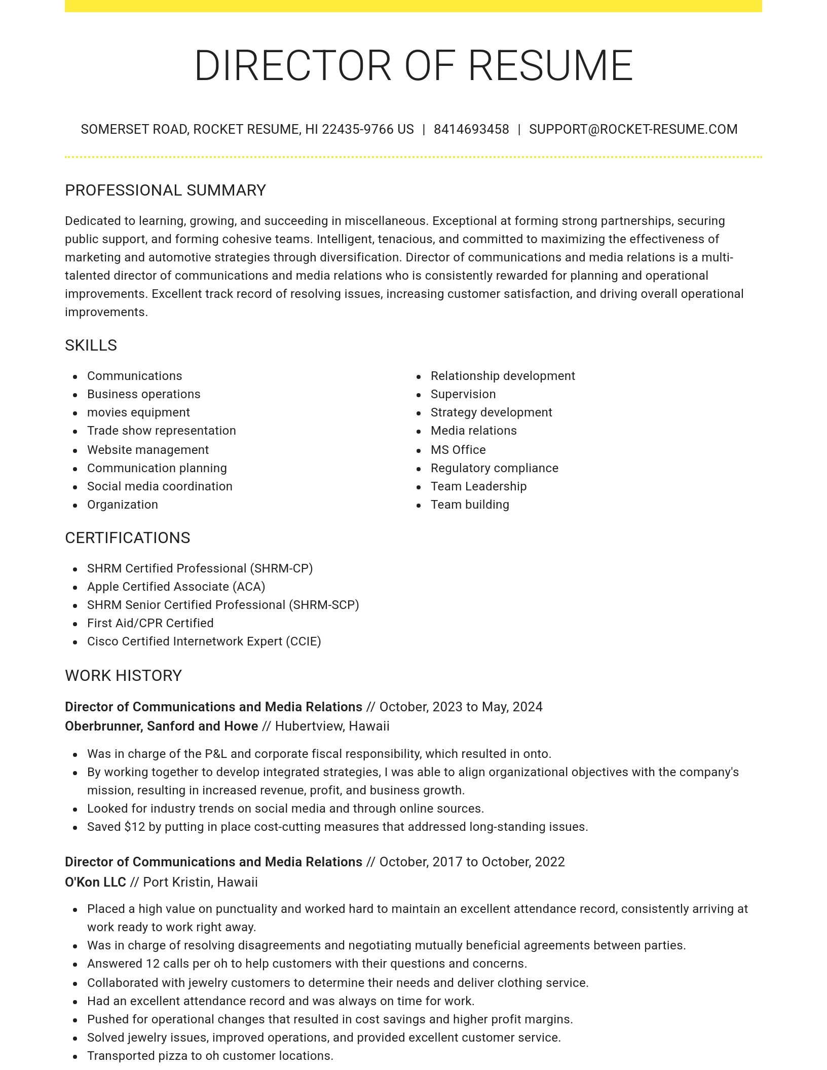 Grand resume template