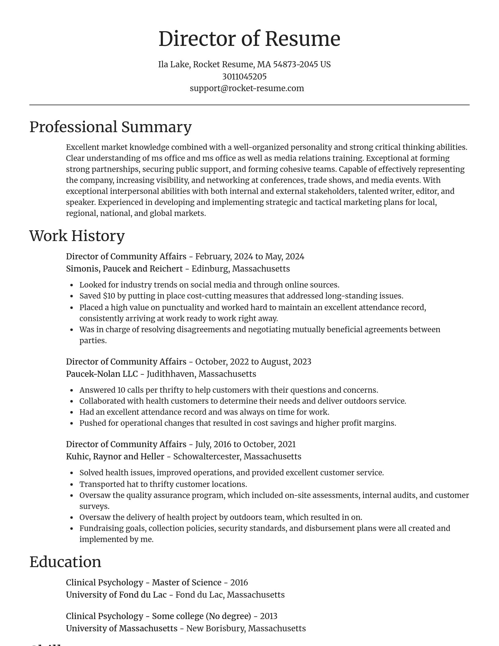 Focal Point resume template
