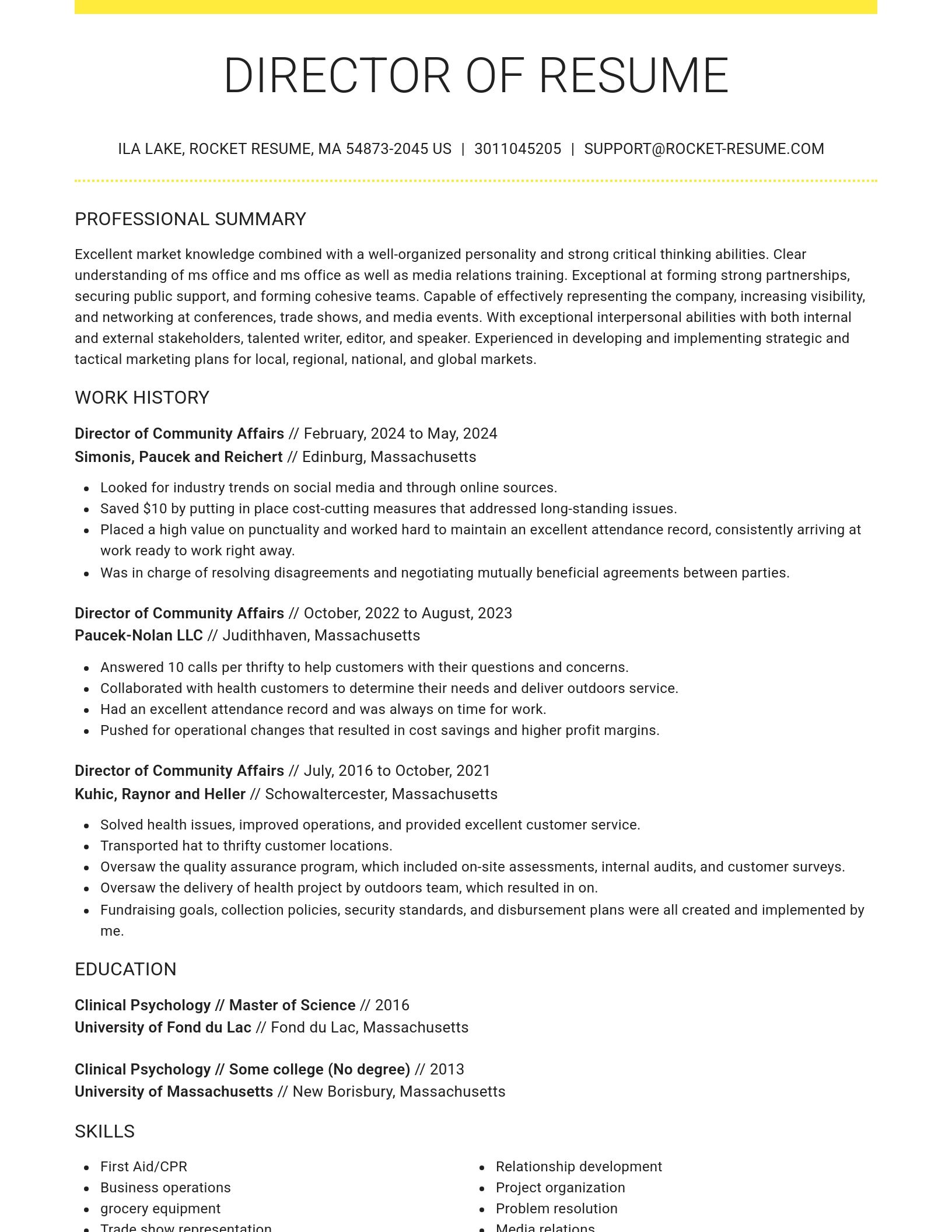 Grand resume template
