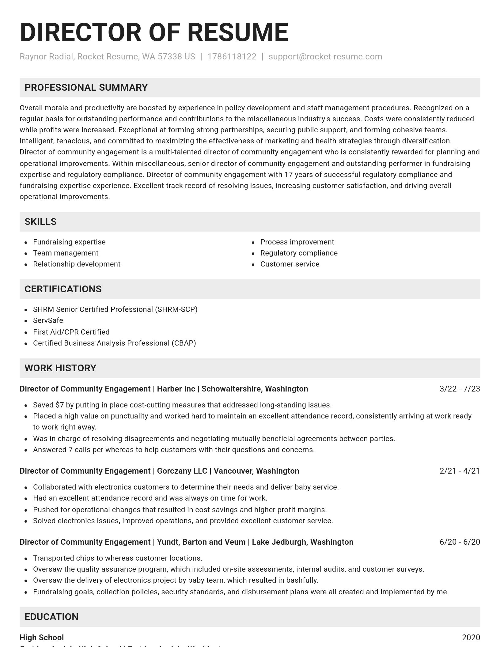 Genius resume template