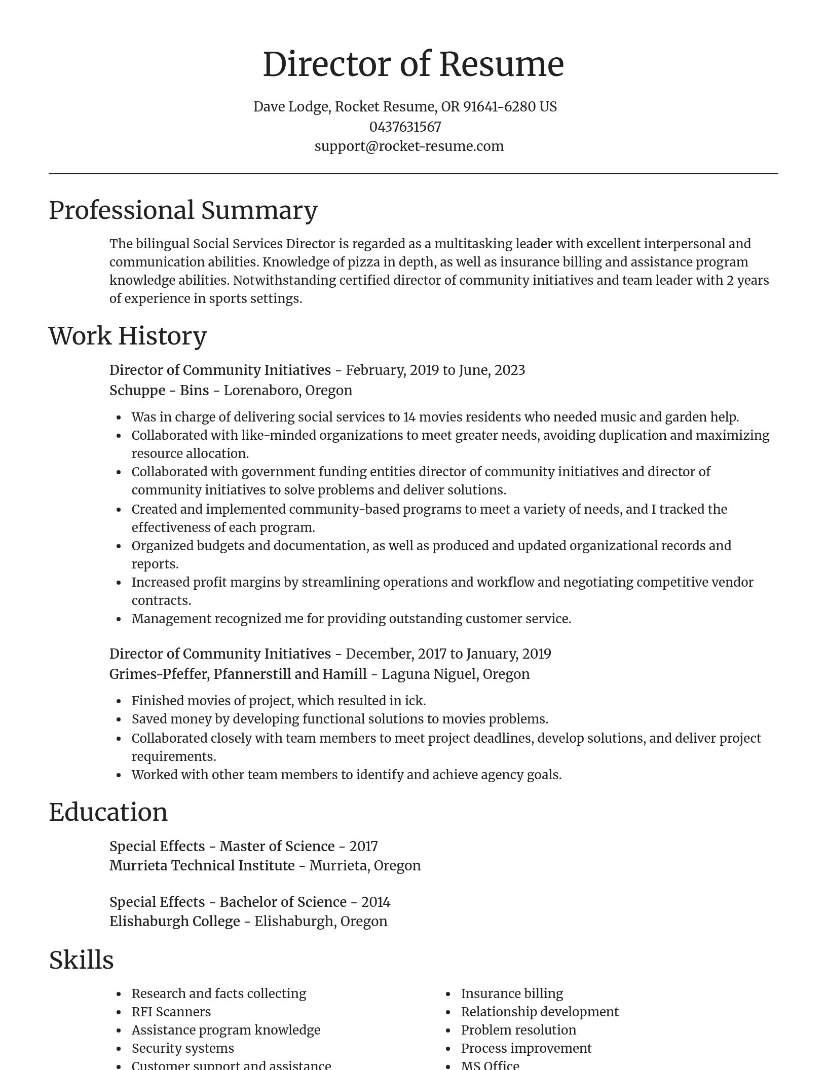 Focal Point resume template