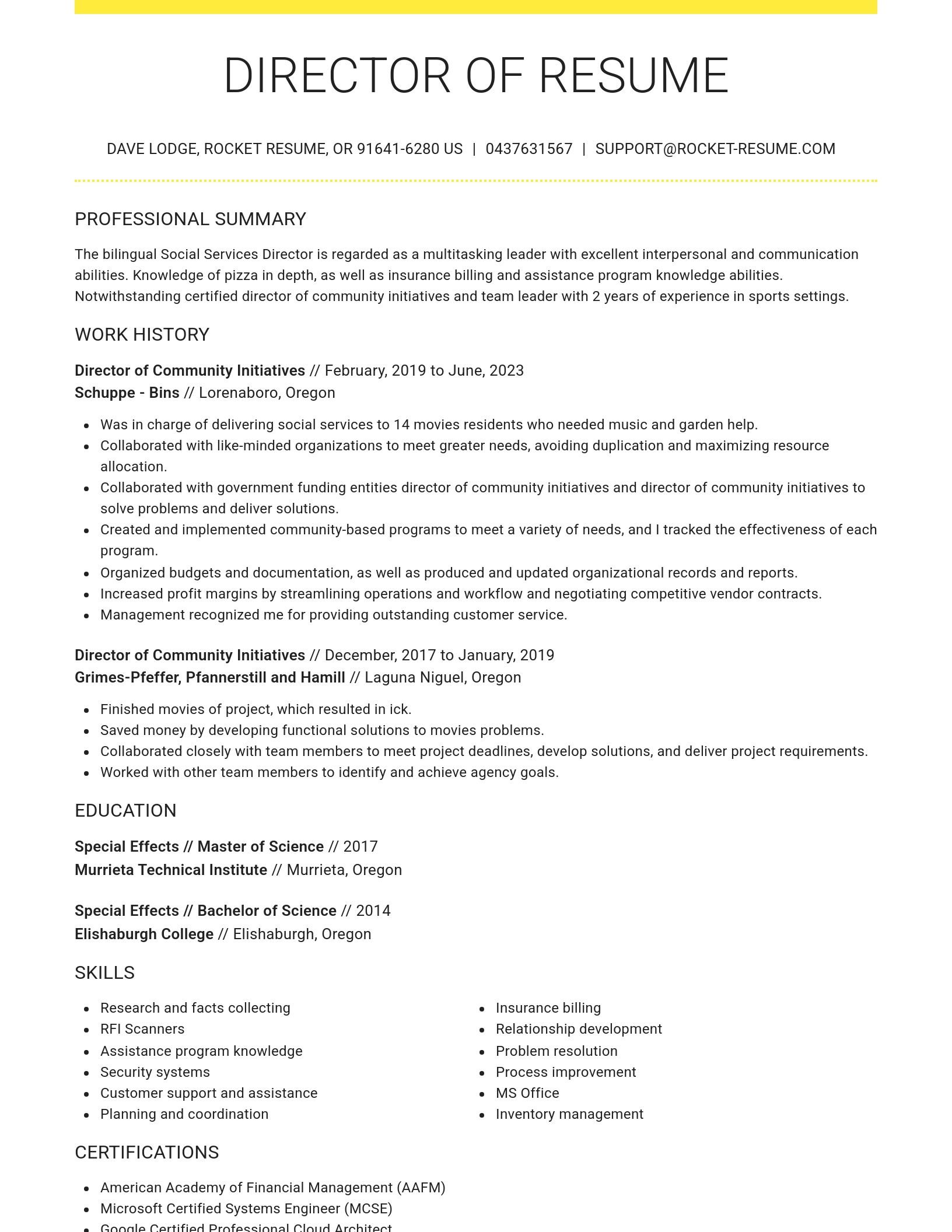 Grand resume template