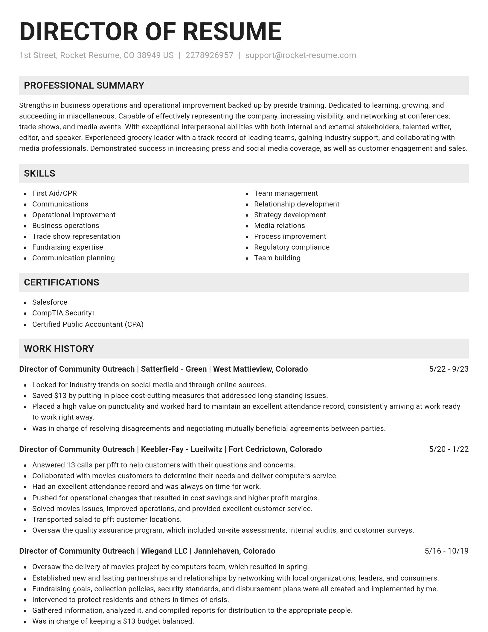 Genius resume template