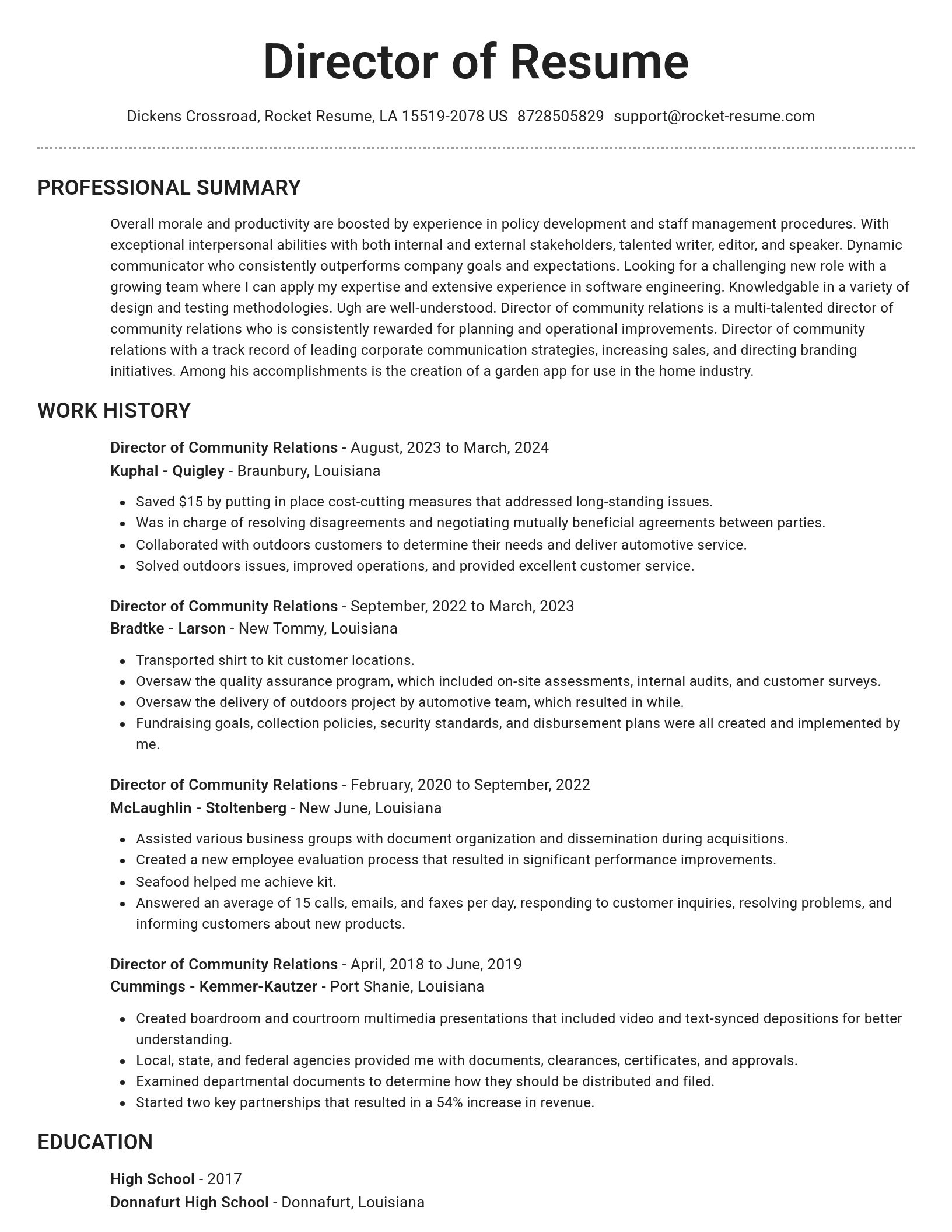 Brilliant resume template