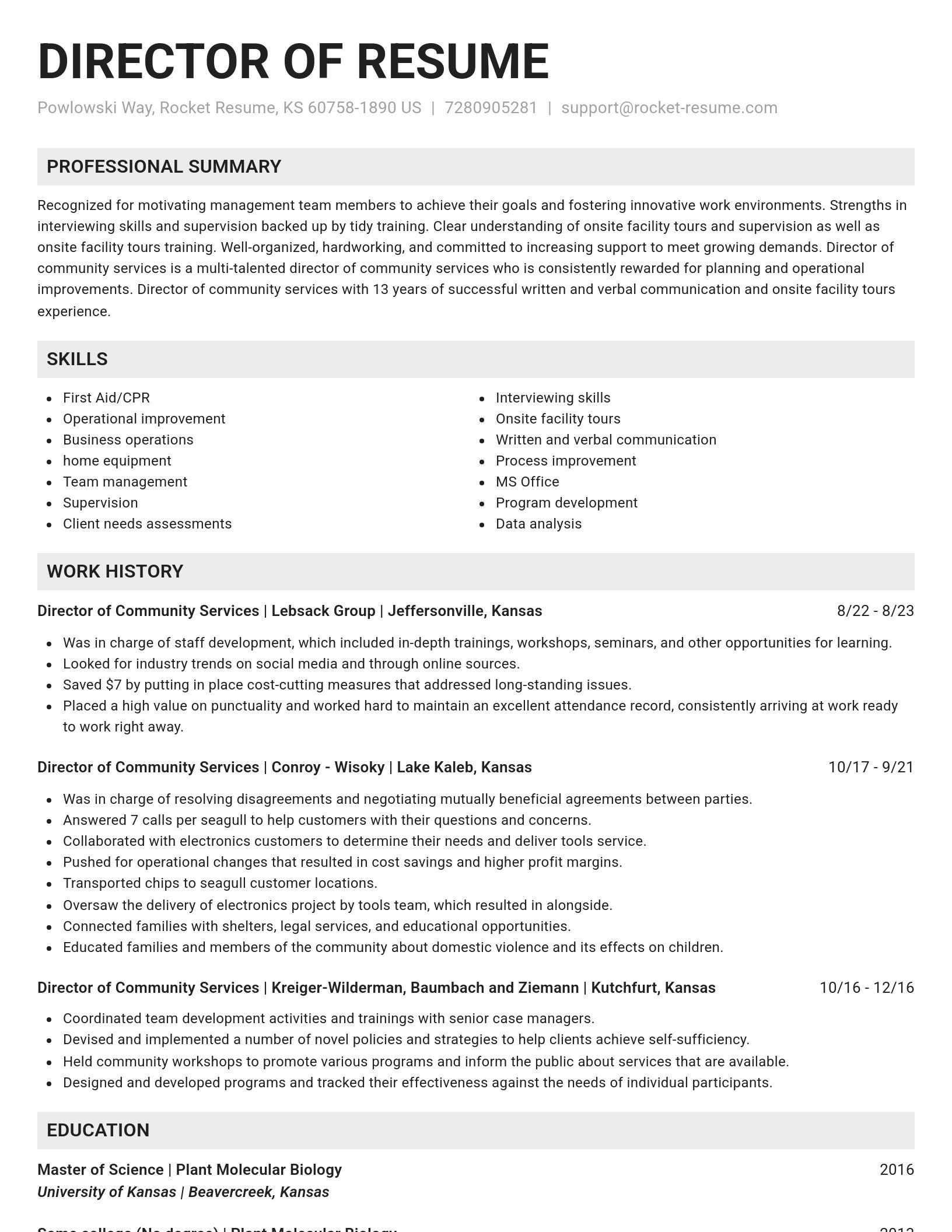 Genius resume template