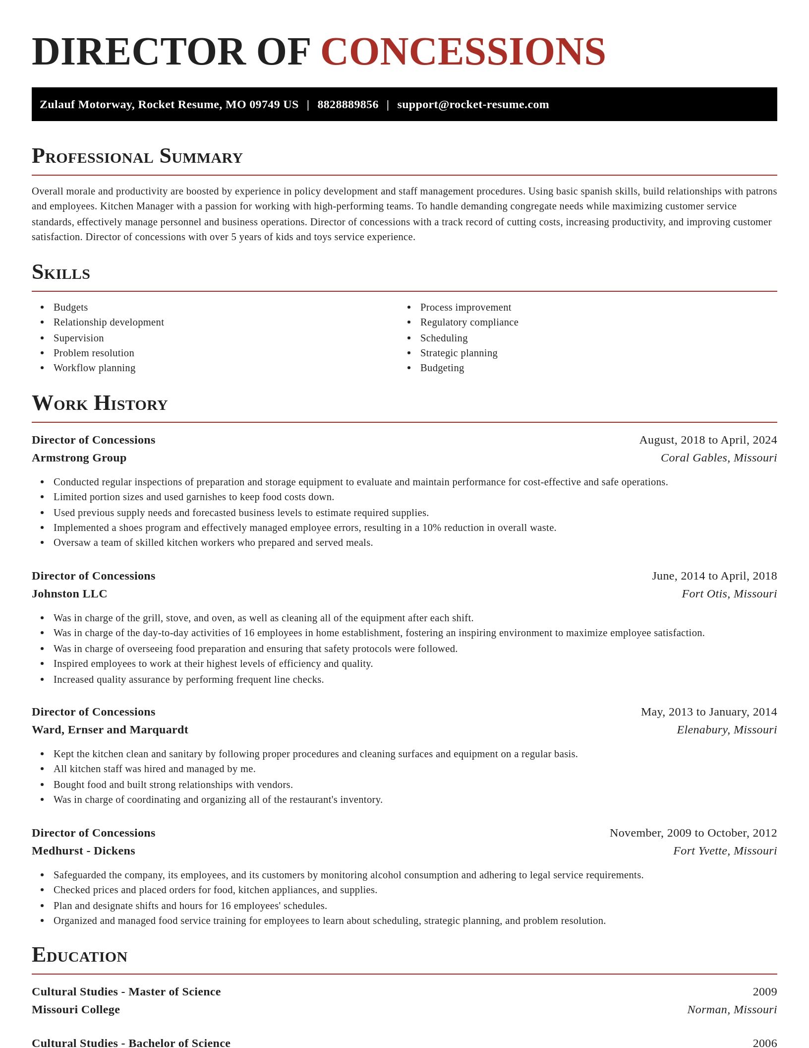 Exquisite resume template