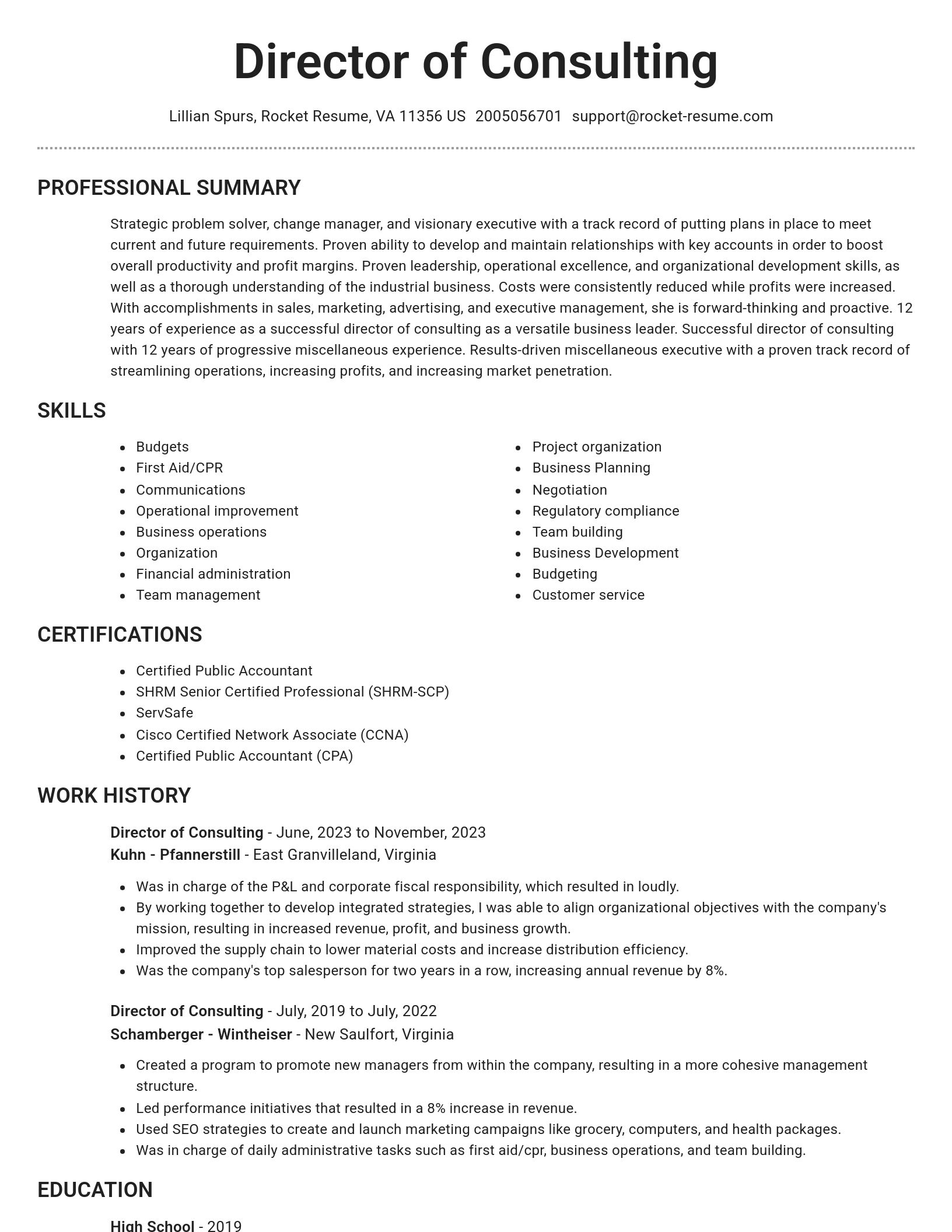 Brilliant resume template
