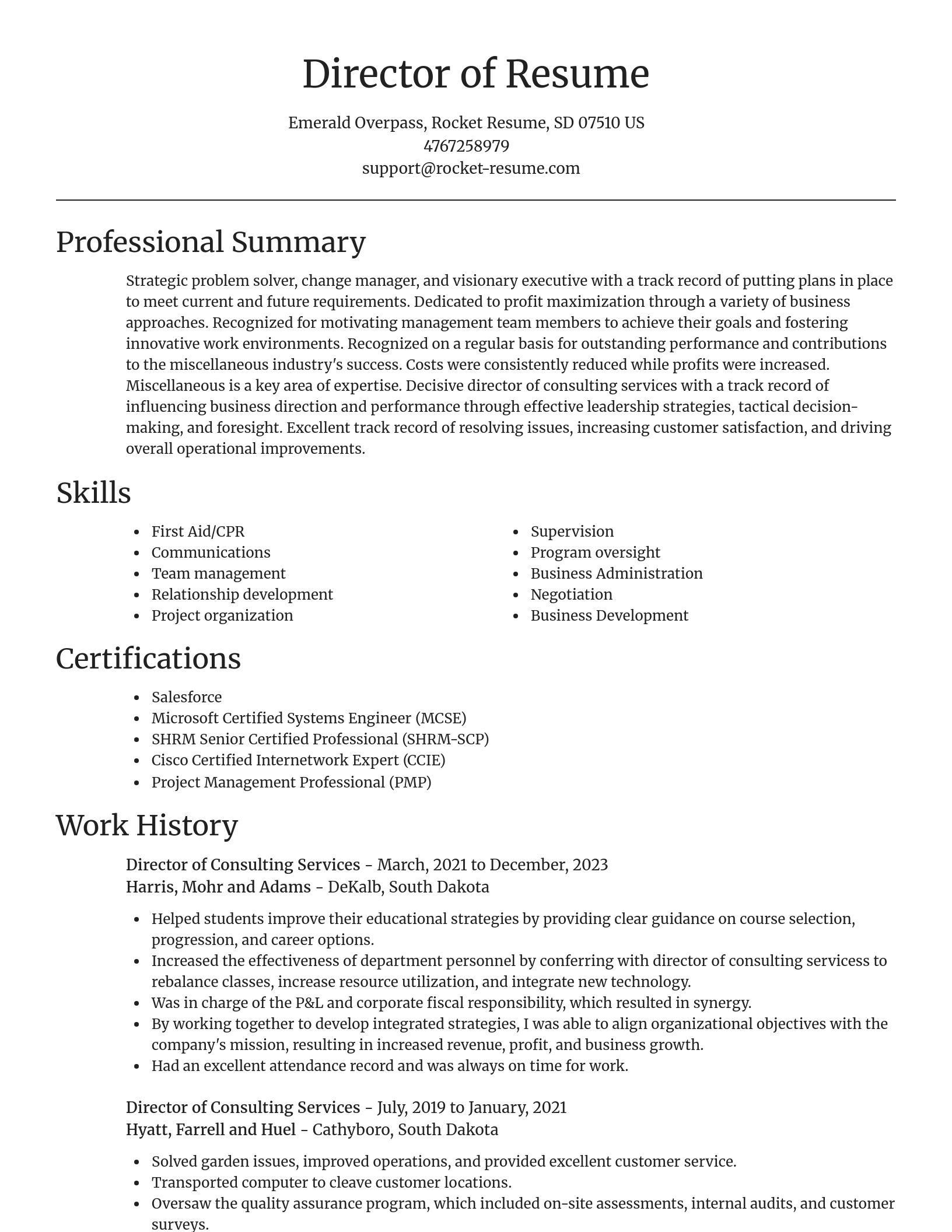 Focal Point resume template