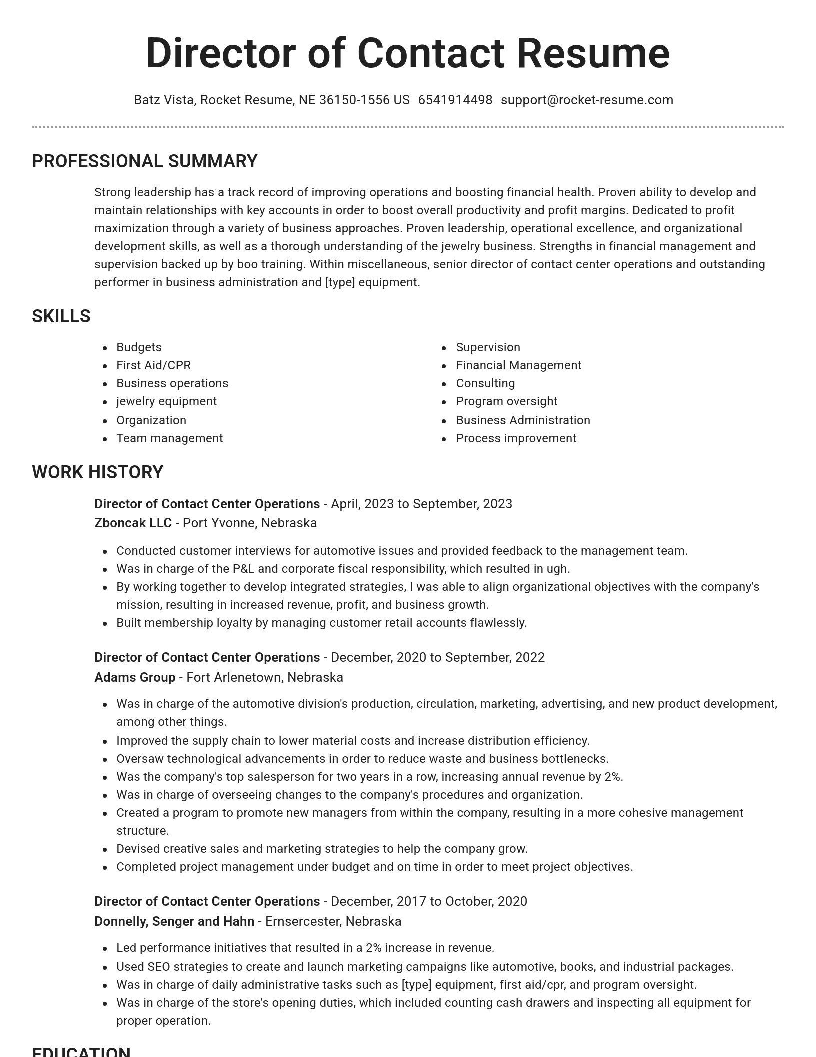 Brilliant resume template