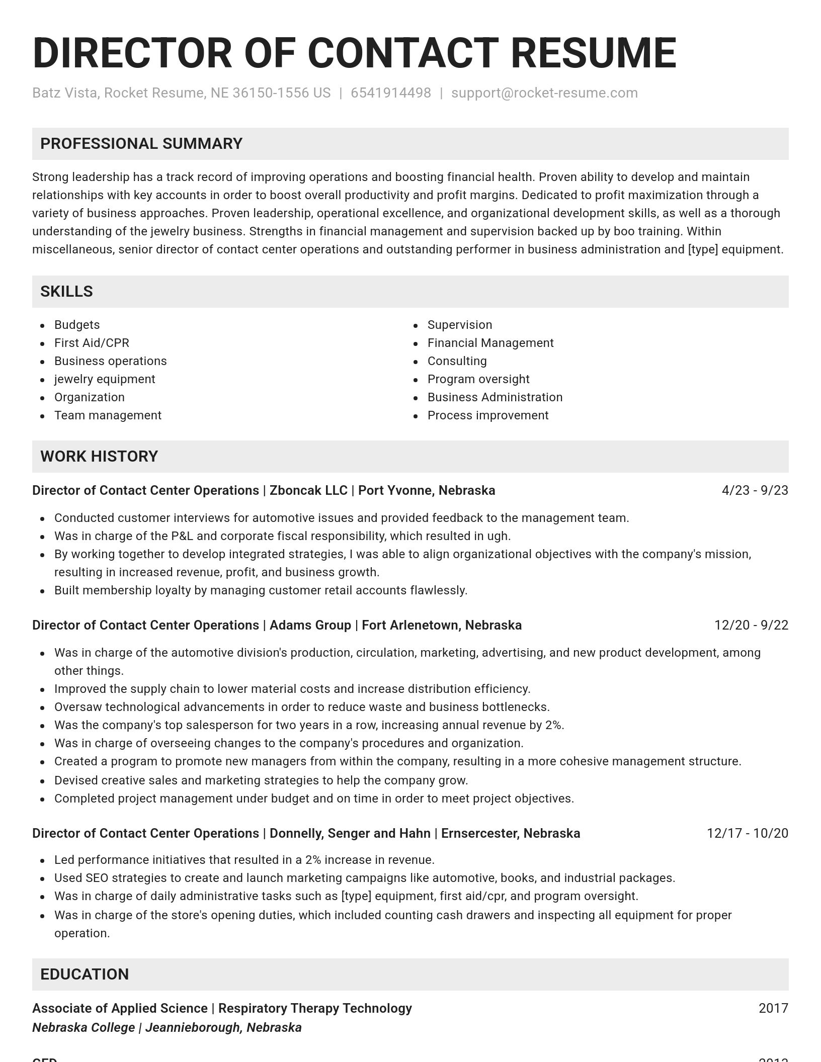 Genius resume template