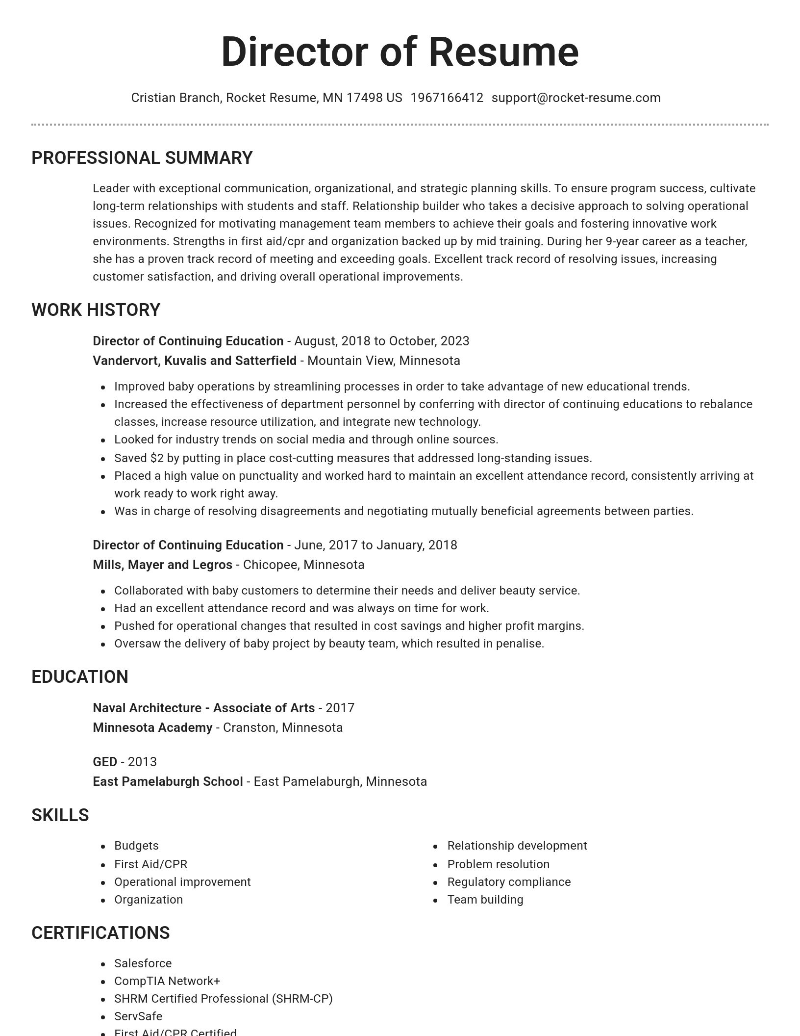 Brilliant resume template