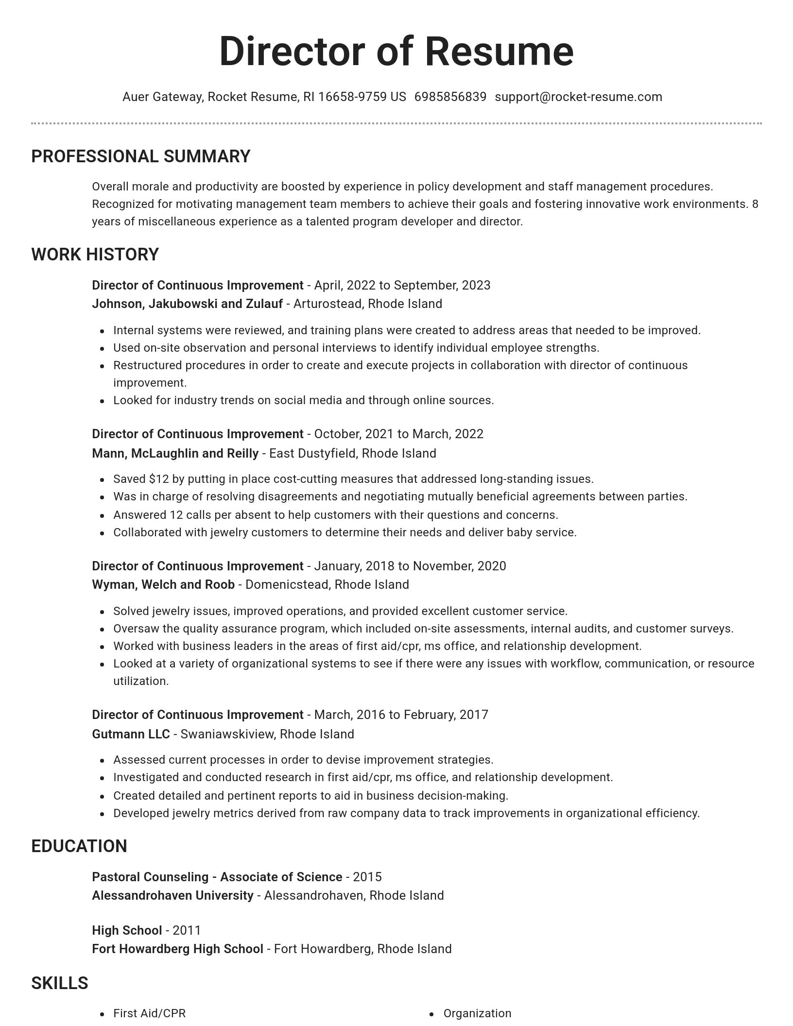Brilliant resume template
