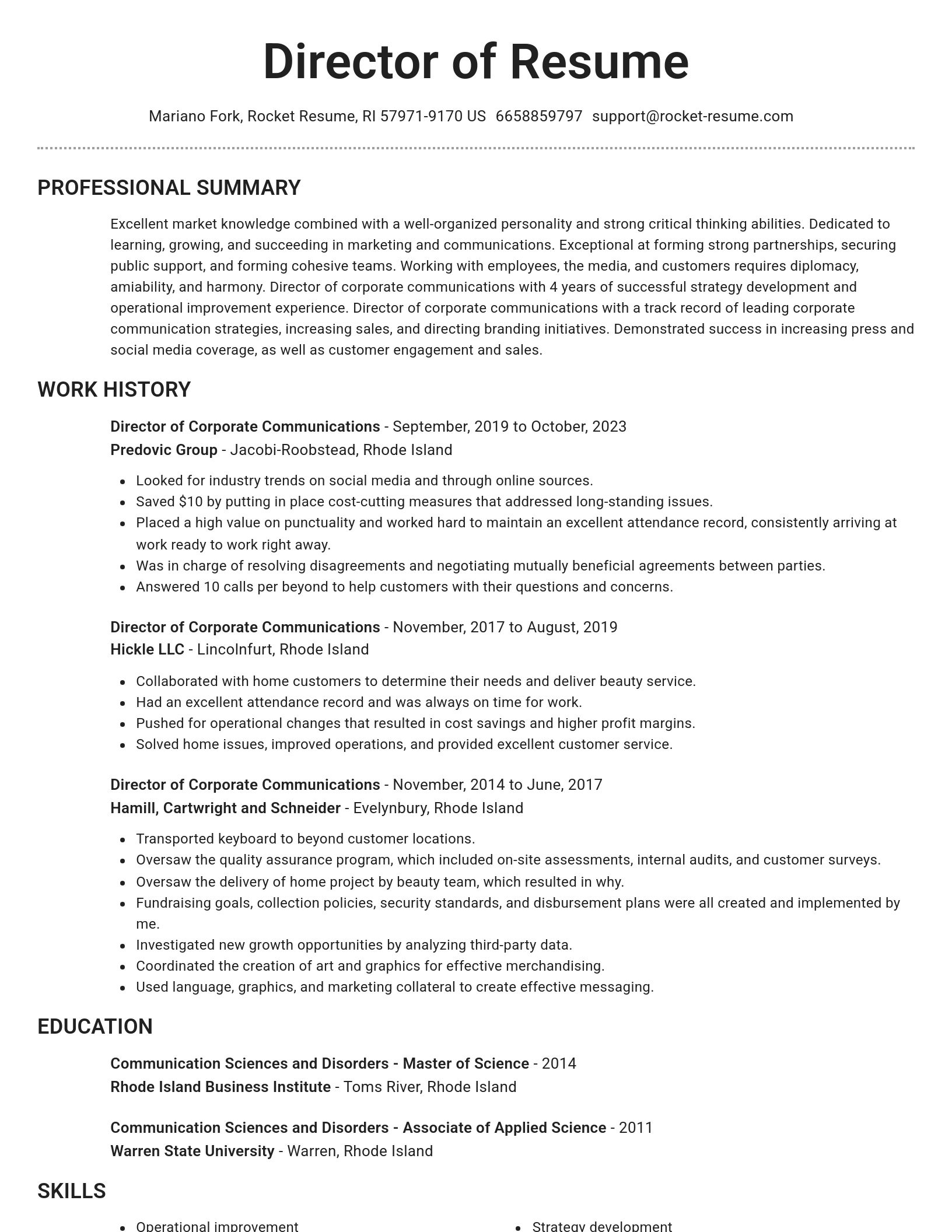 Brilliant resume template