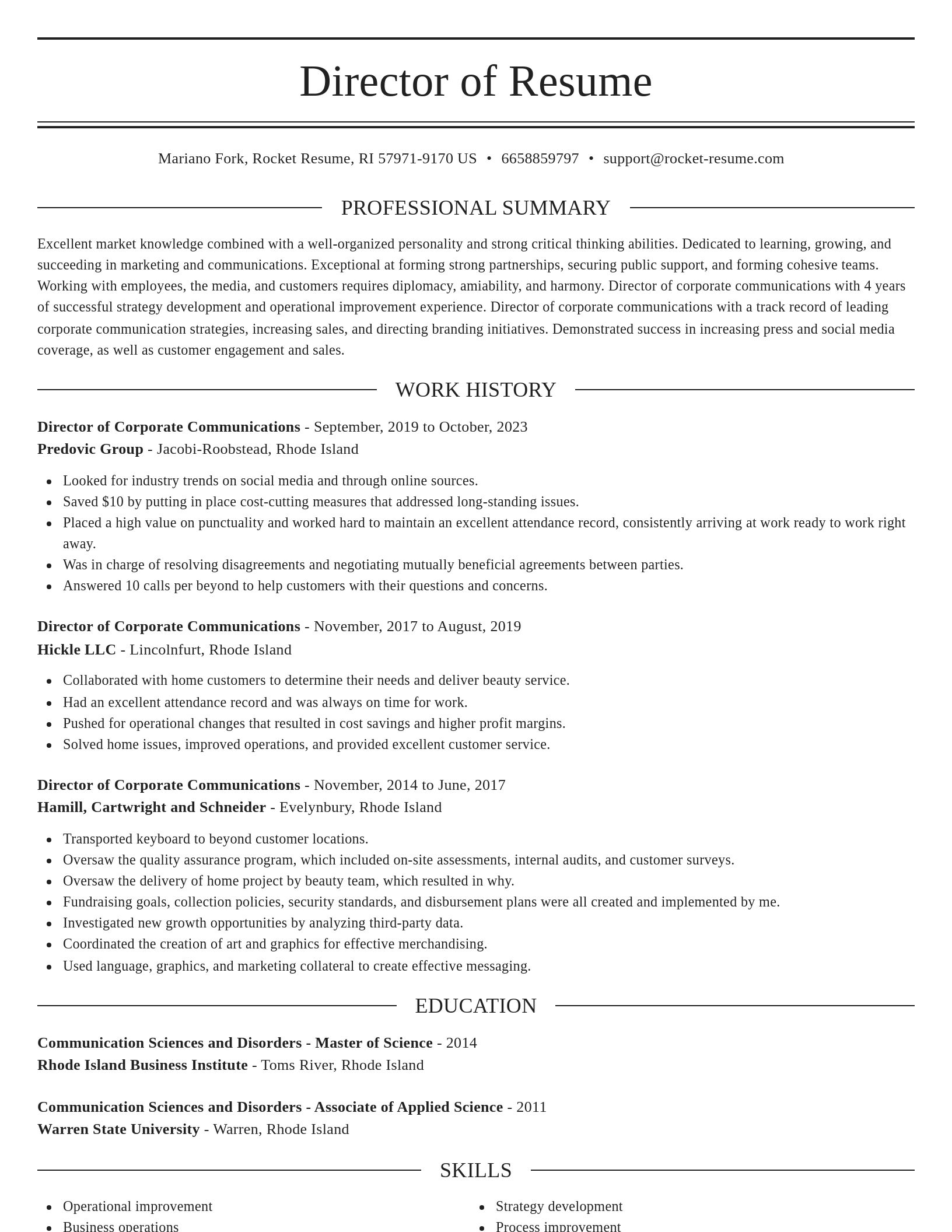 Elegant resume template