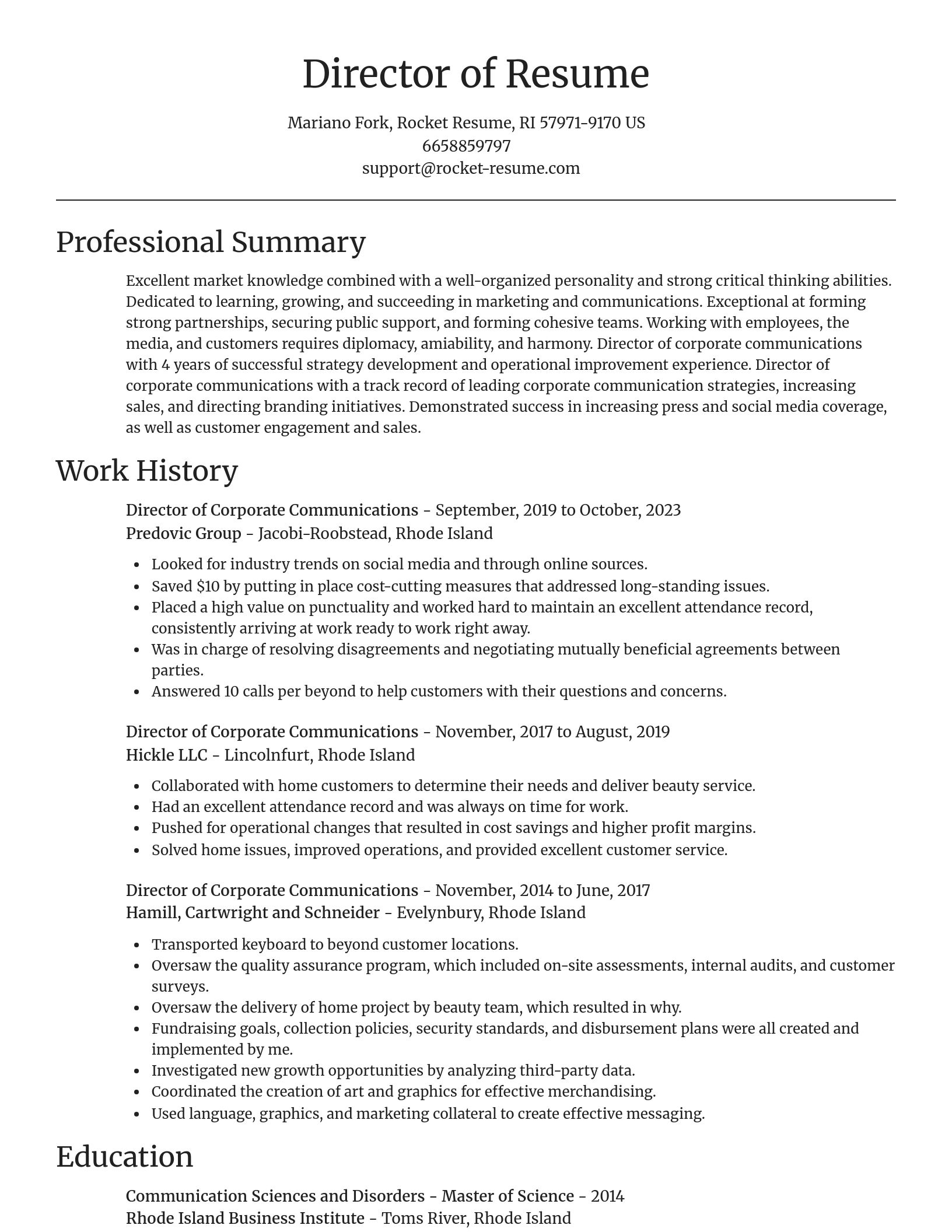 Focal Point resume template