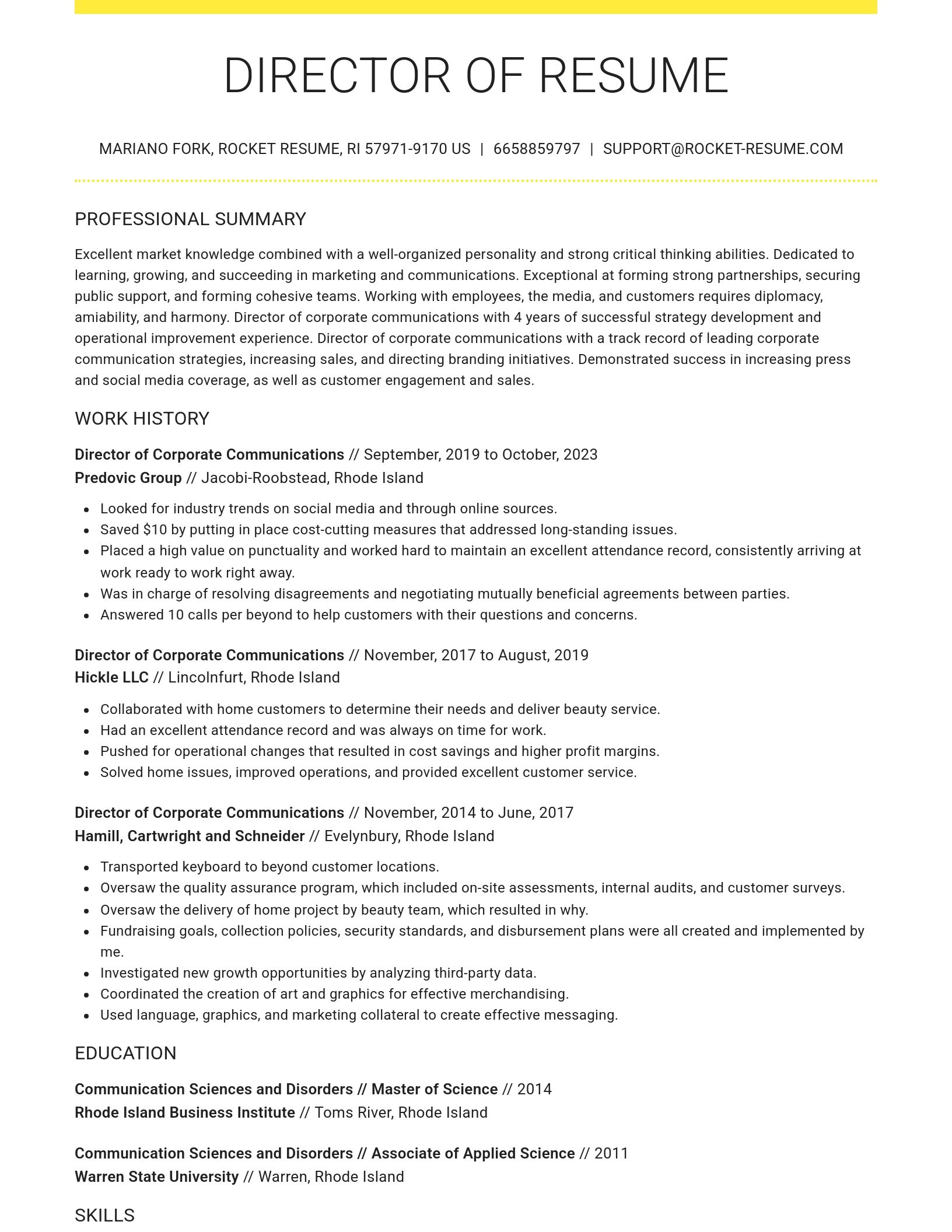 Grand resume template