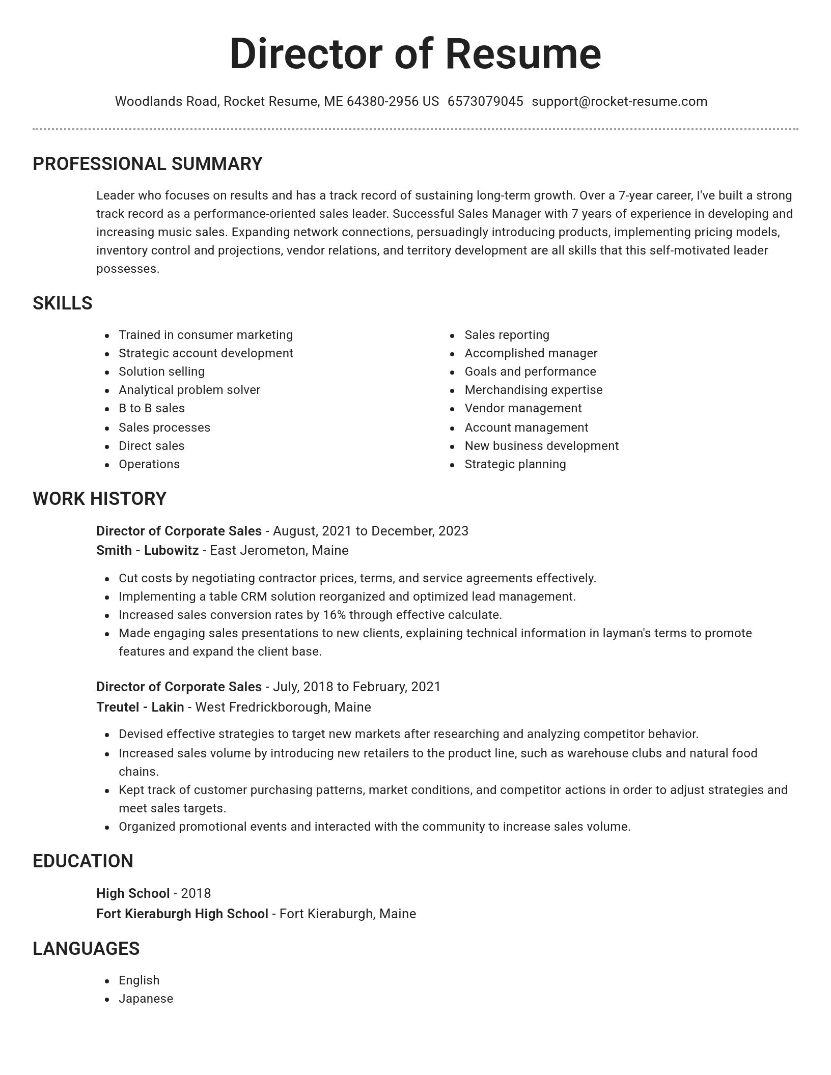Brilliant resume template