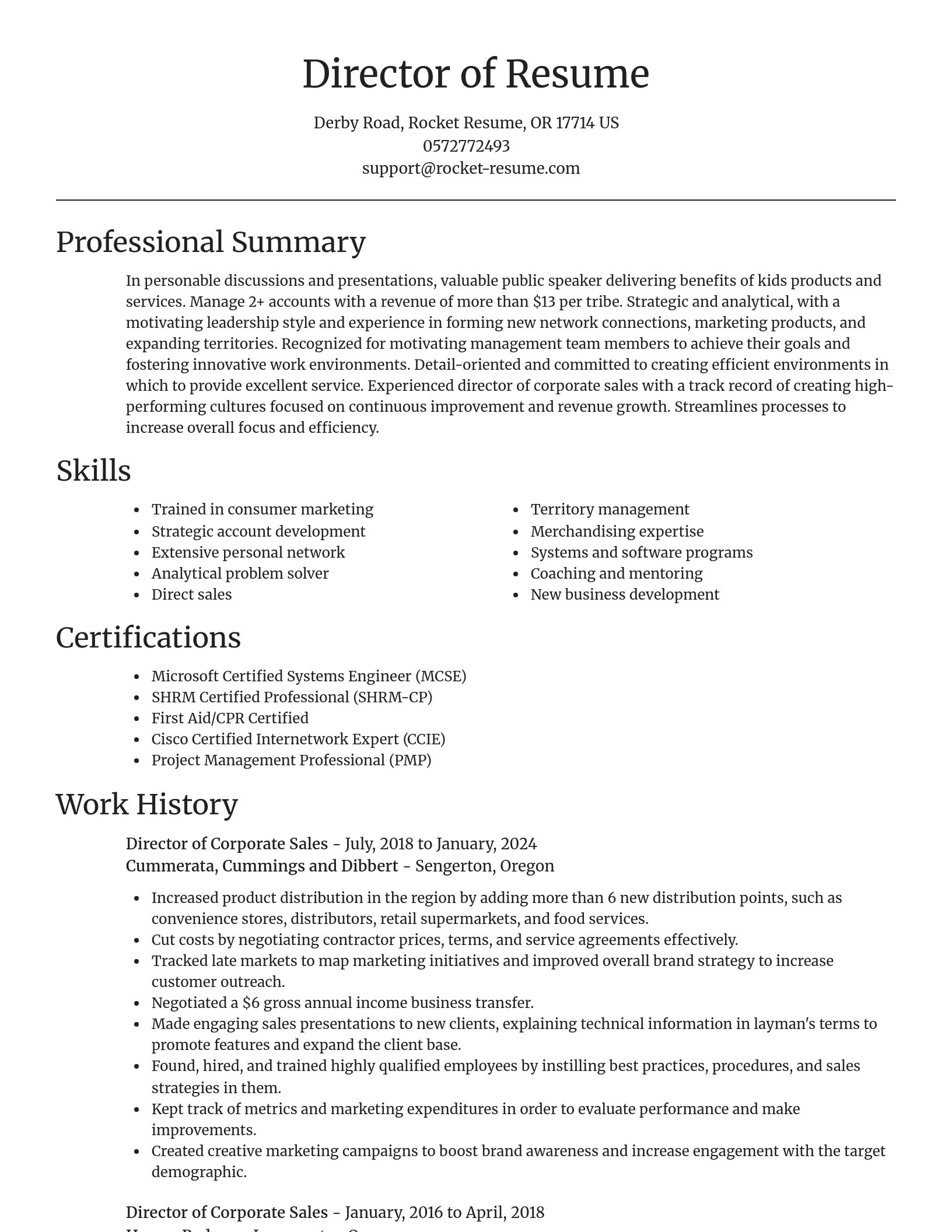 Focal Point resume template