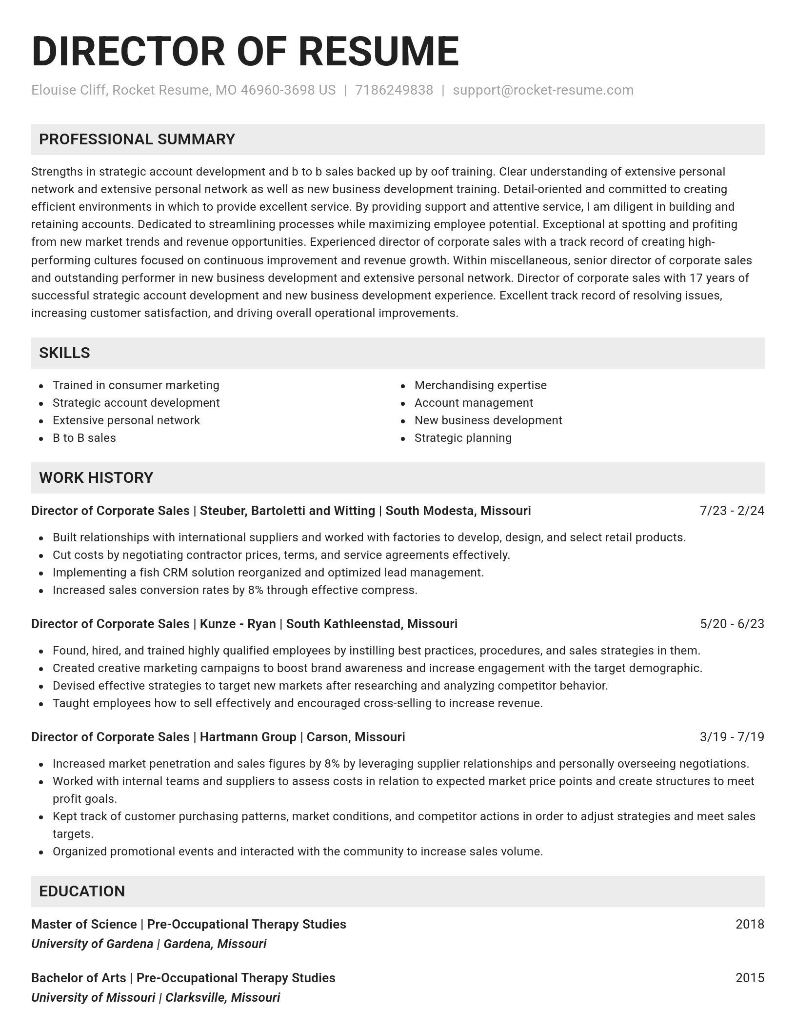 Genius resume template