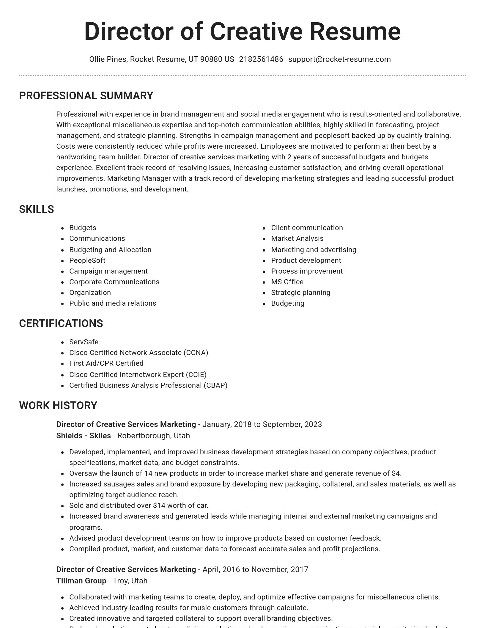 Brilliant resume template