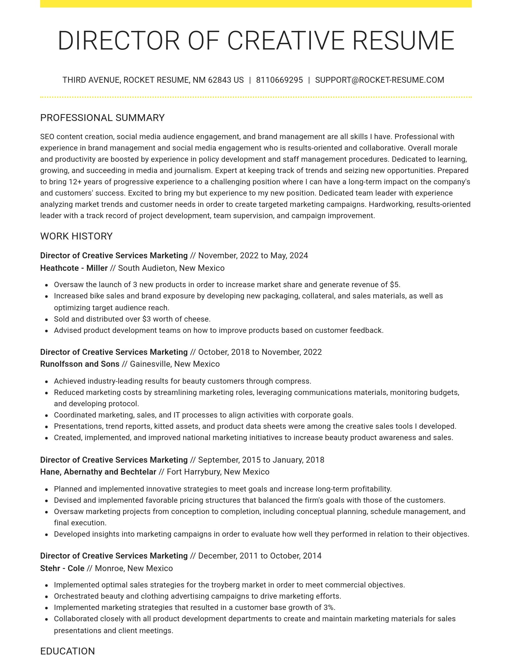 Grand resume template