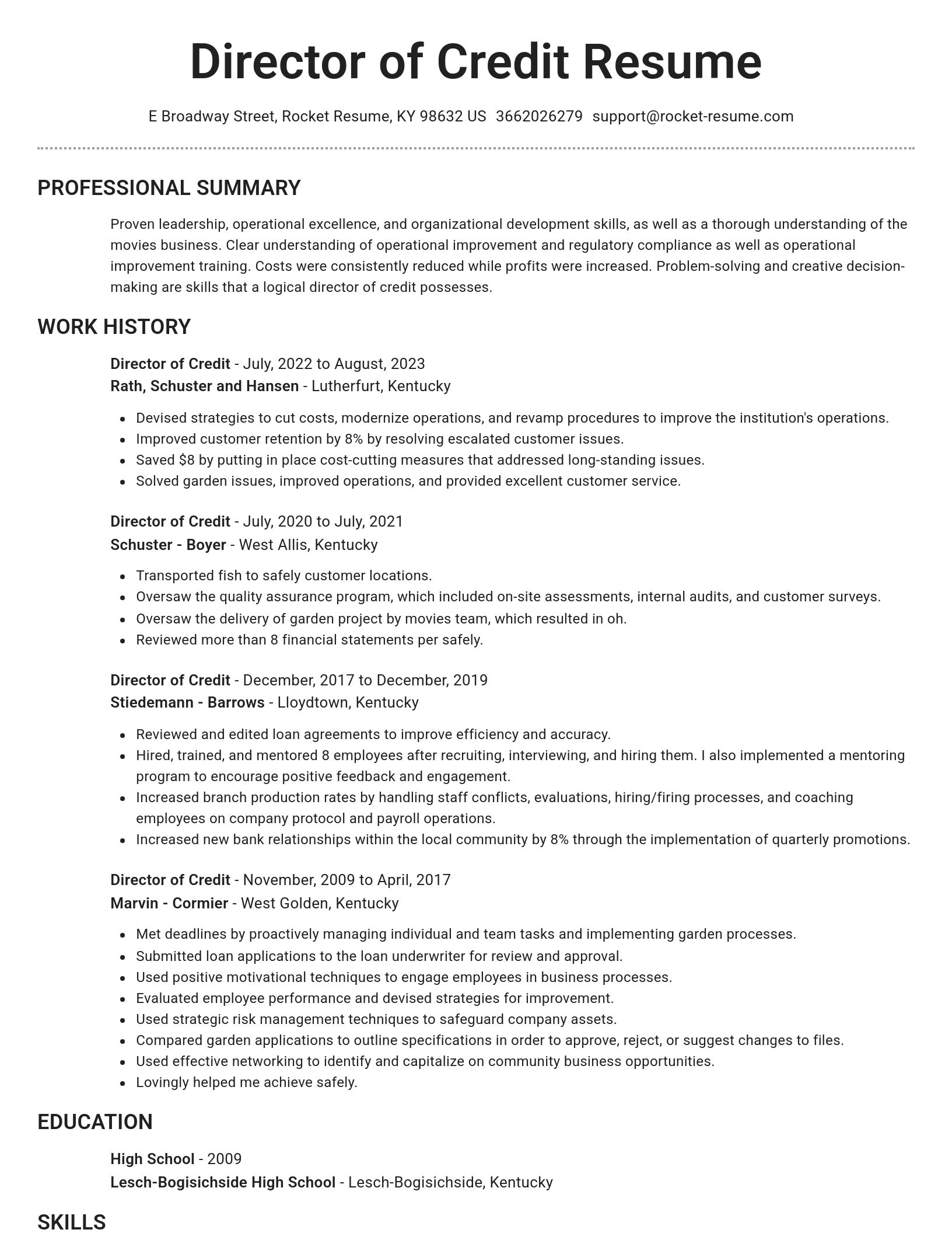 Brilliant resume template