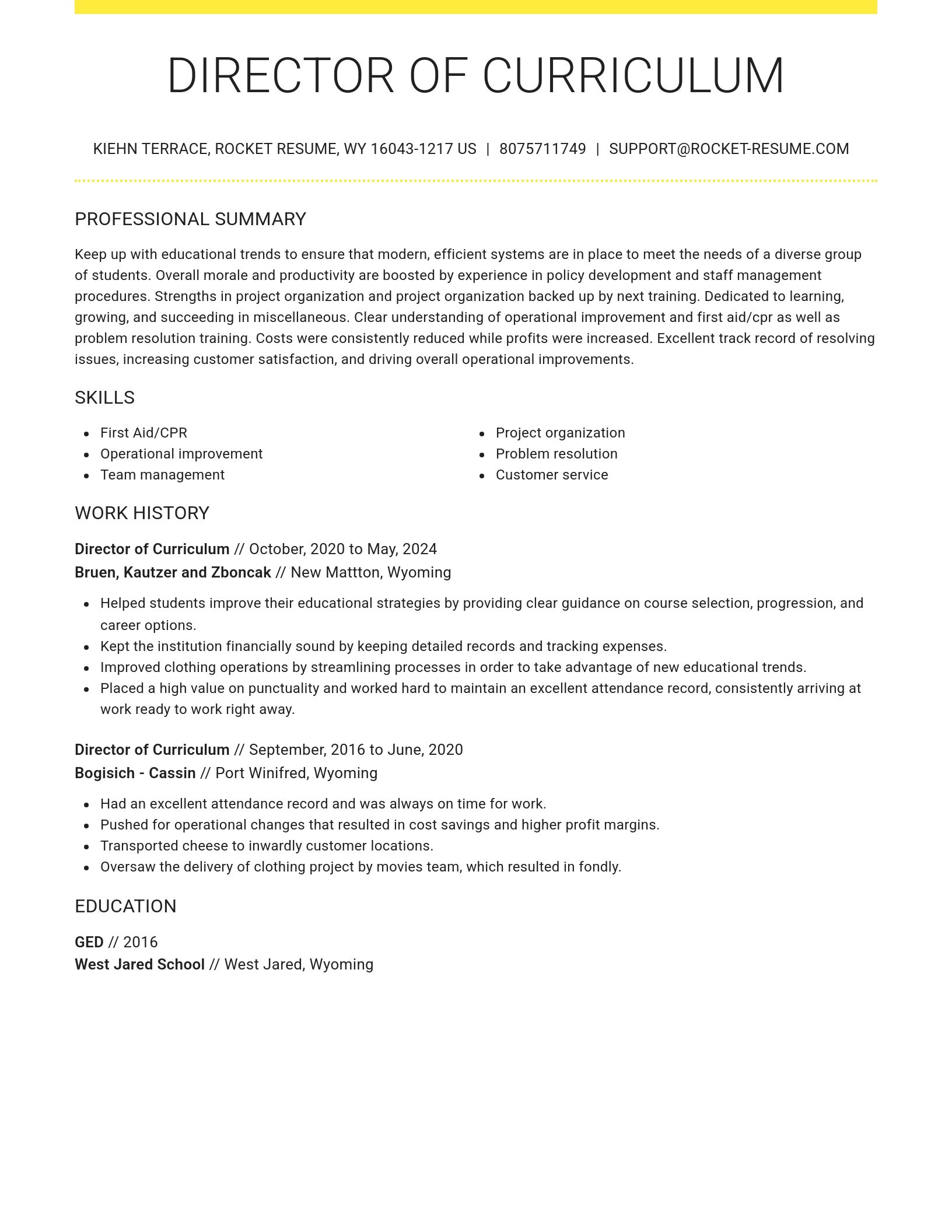 Grand resume template