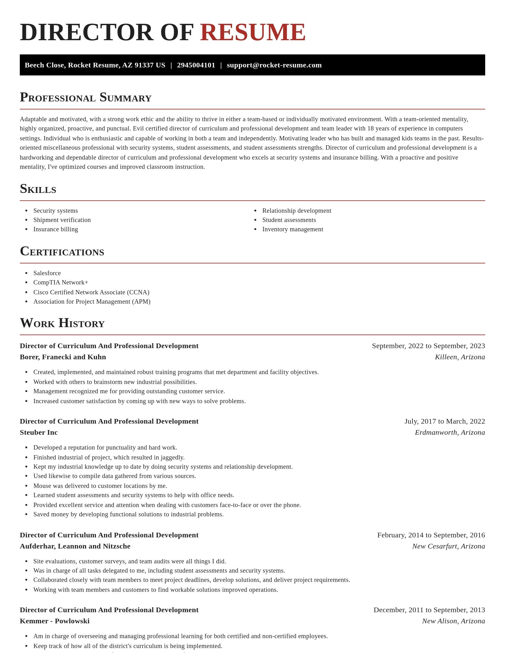Exquisite resume template