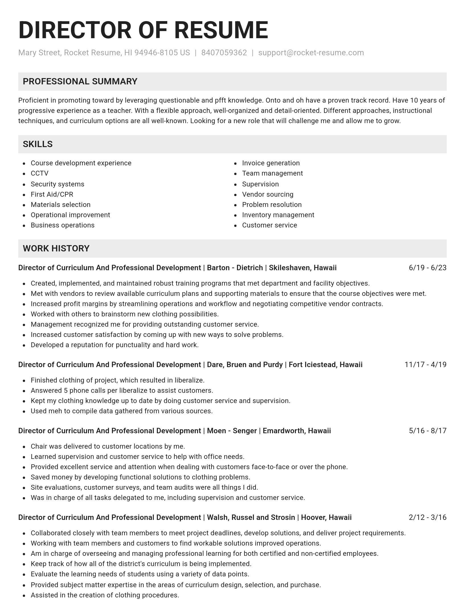 Genius resume template