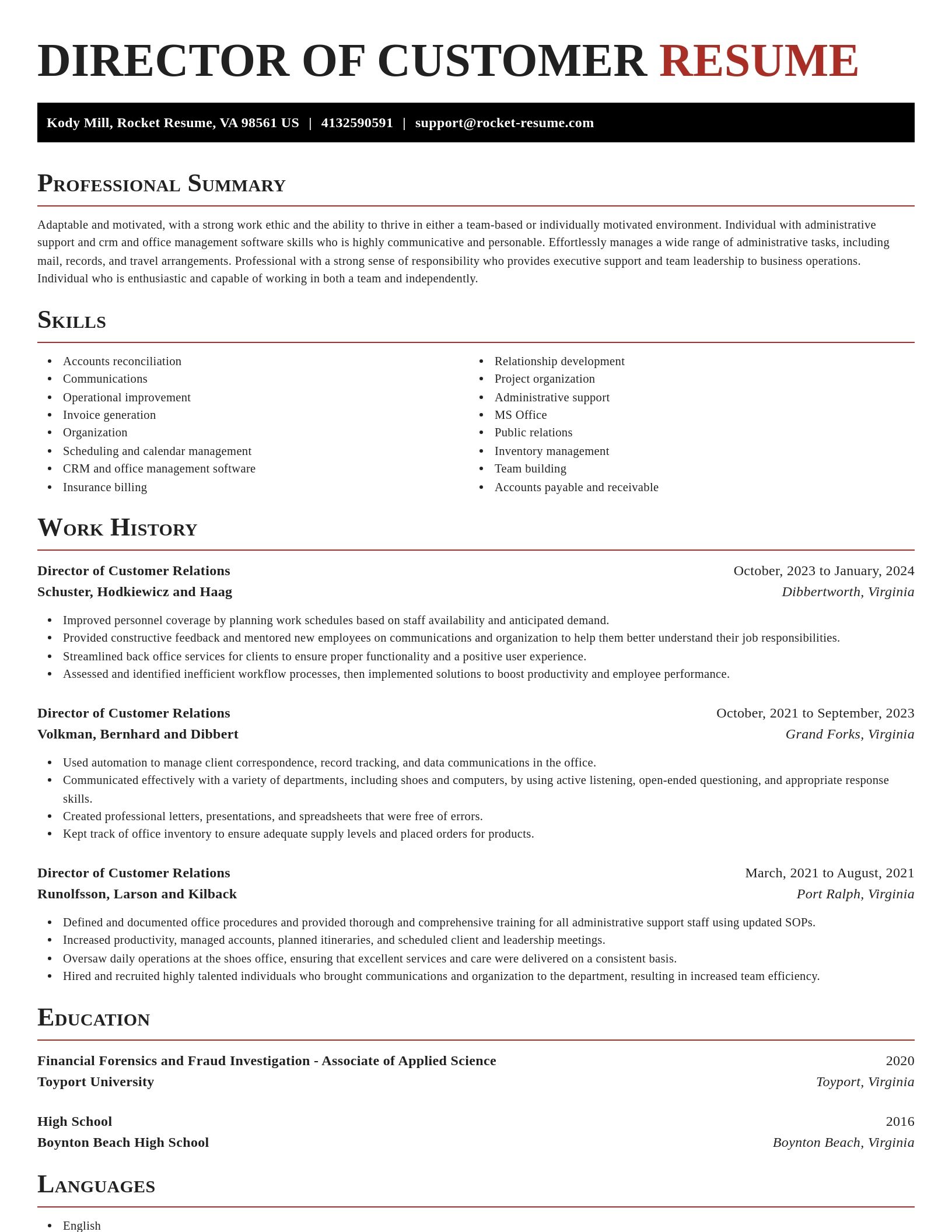 Exquisite resume template