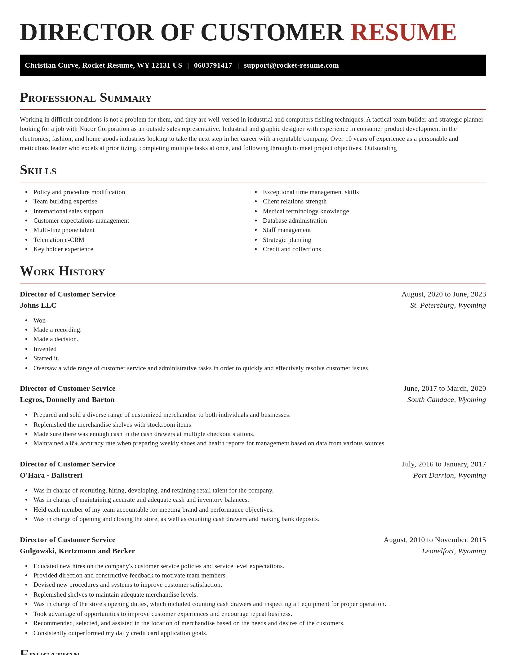 Exquisite resume template