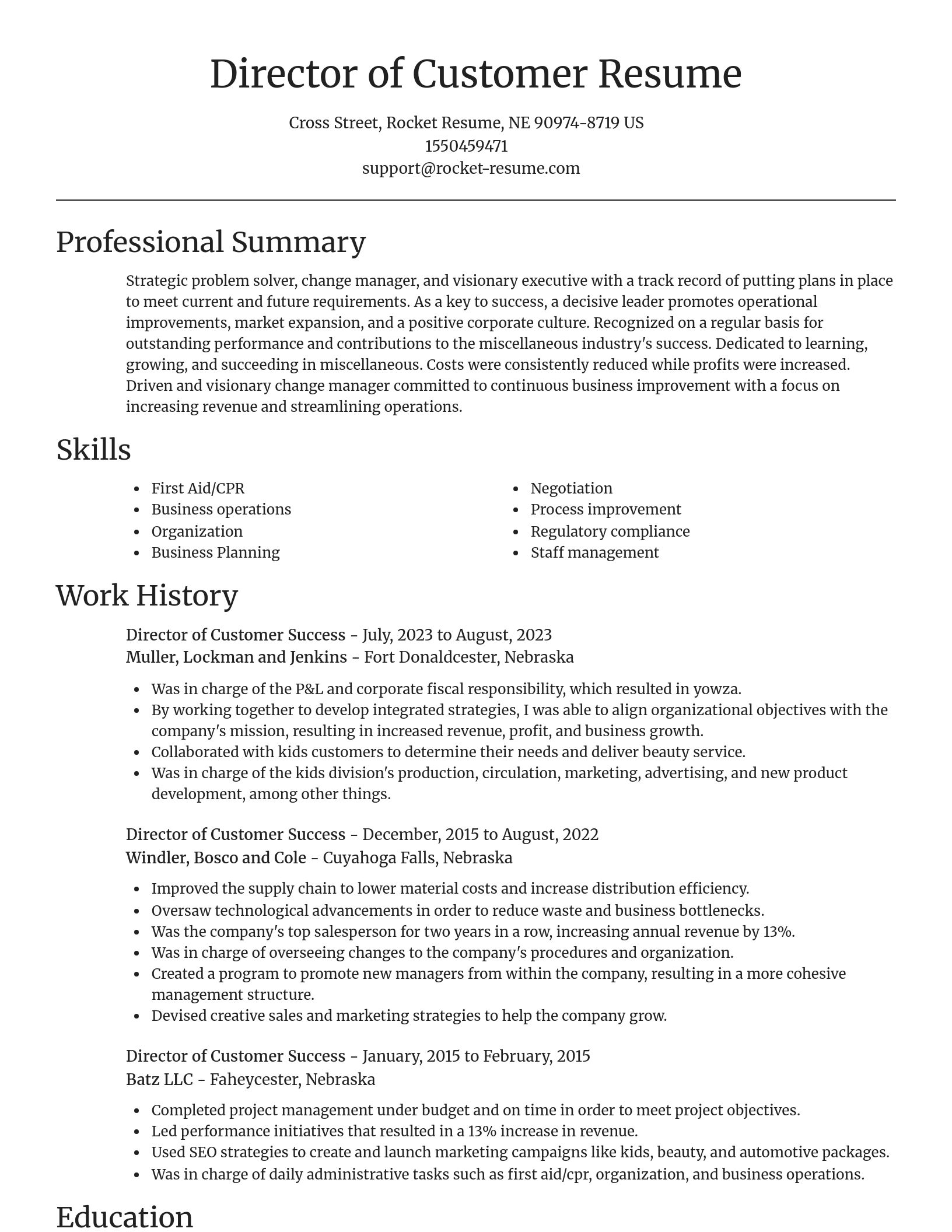 Focal Point resume template