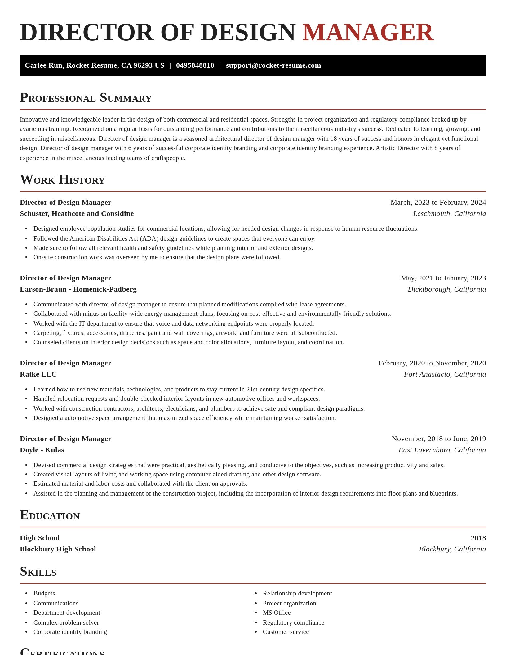 Exquisite resume template