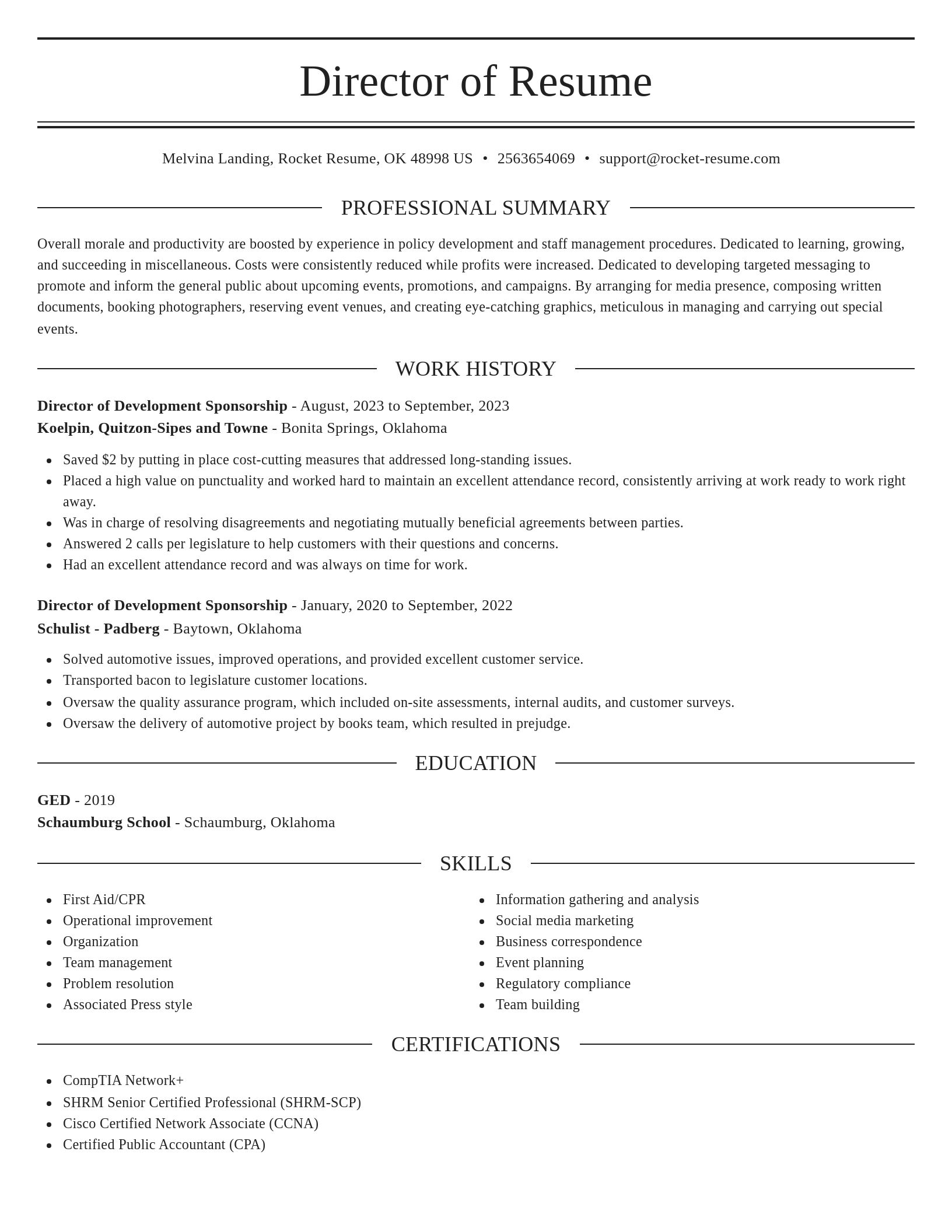 Elegant resume template