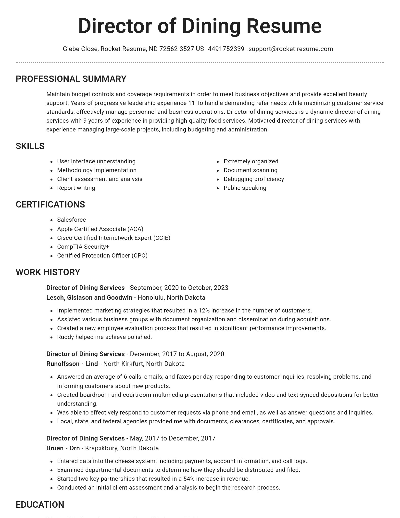 Brilliant resume template