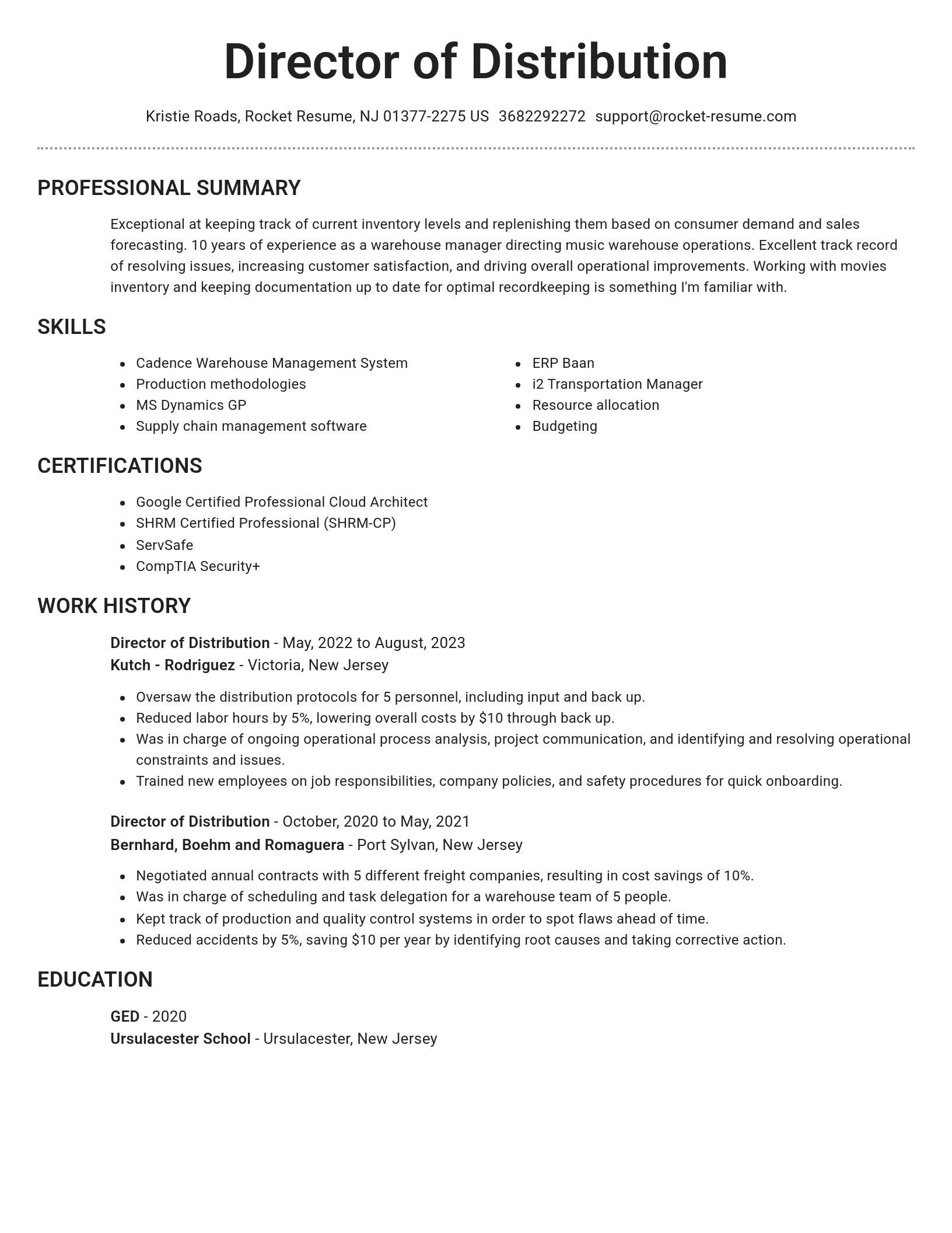 Brilliant resume template