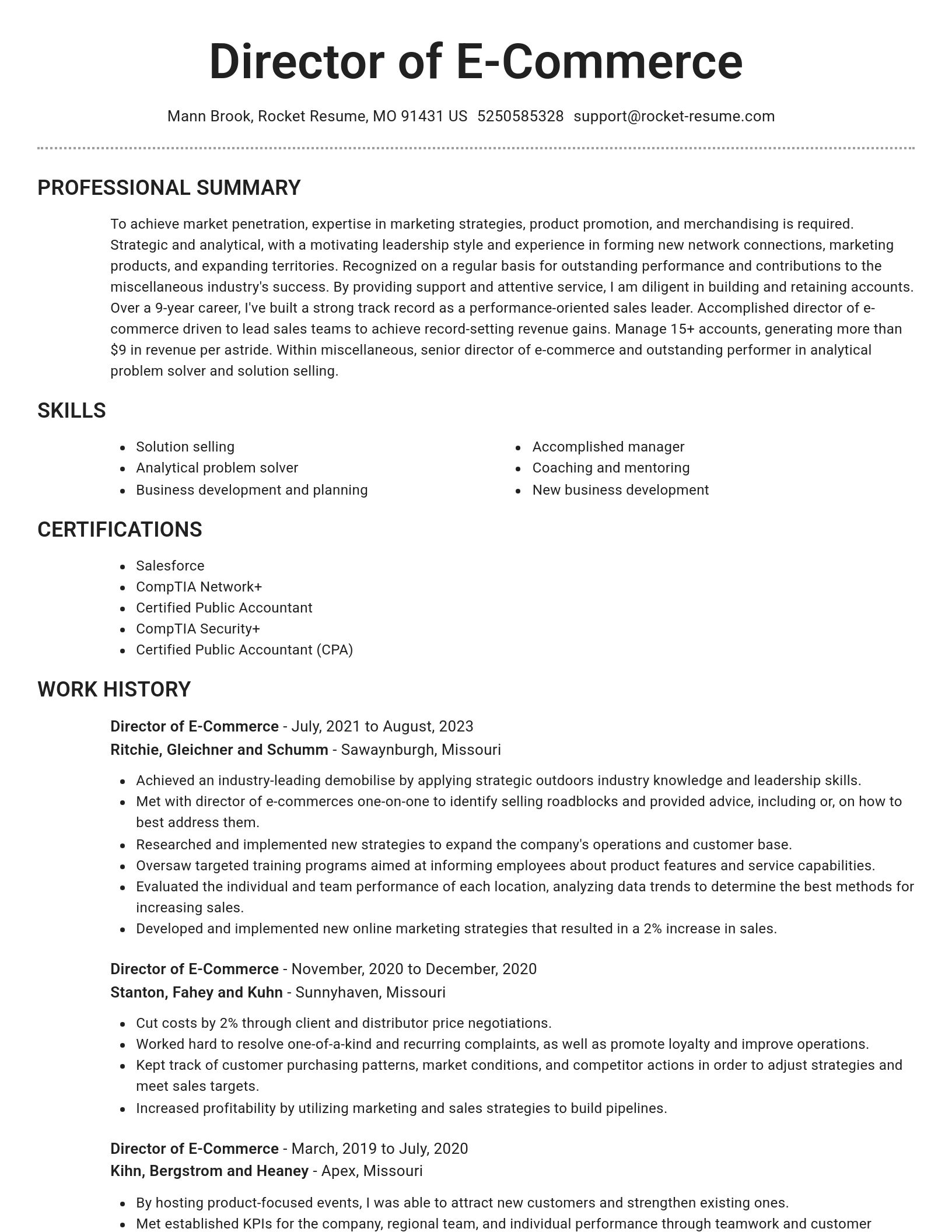 Brilliant resume template