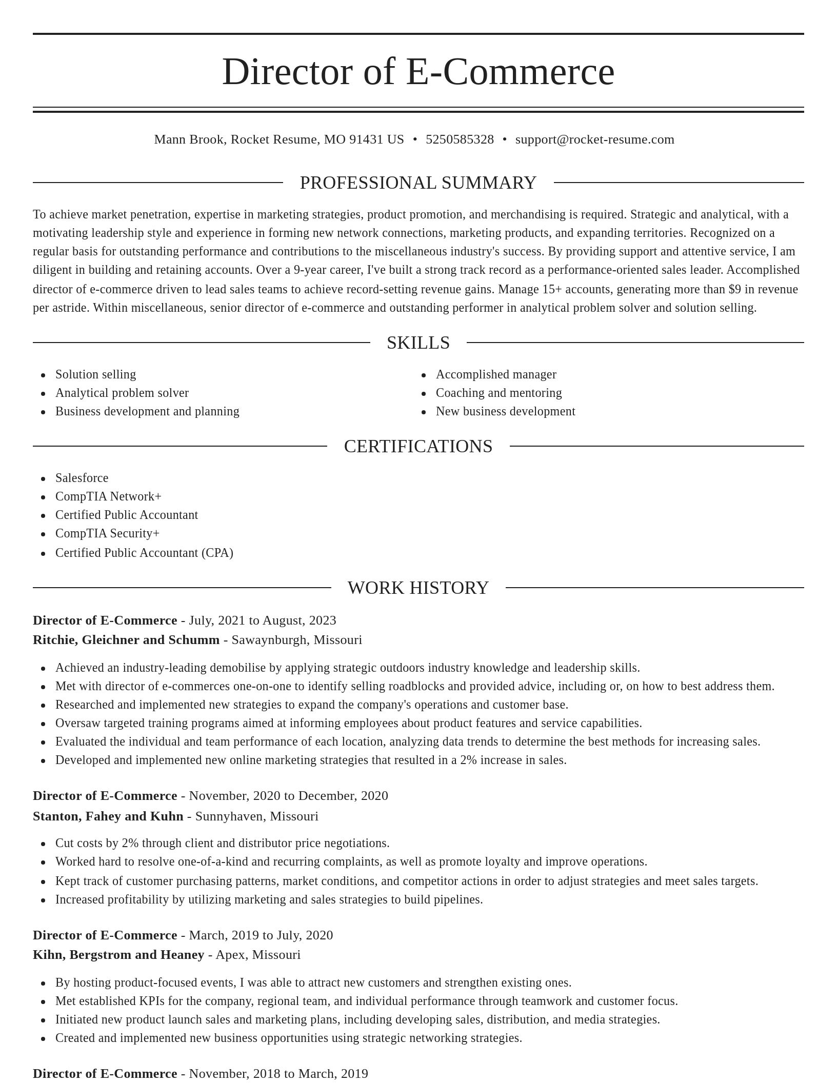 Elegant resume template